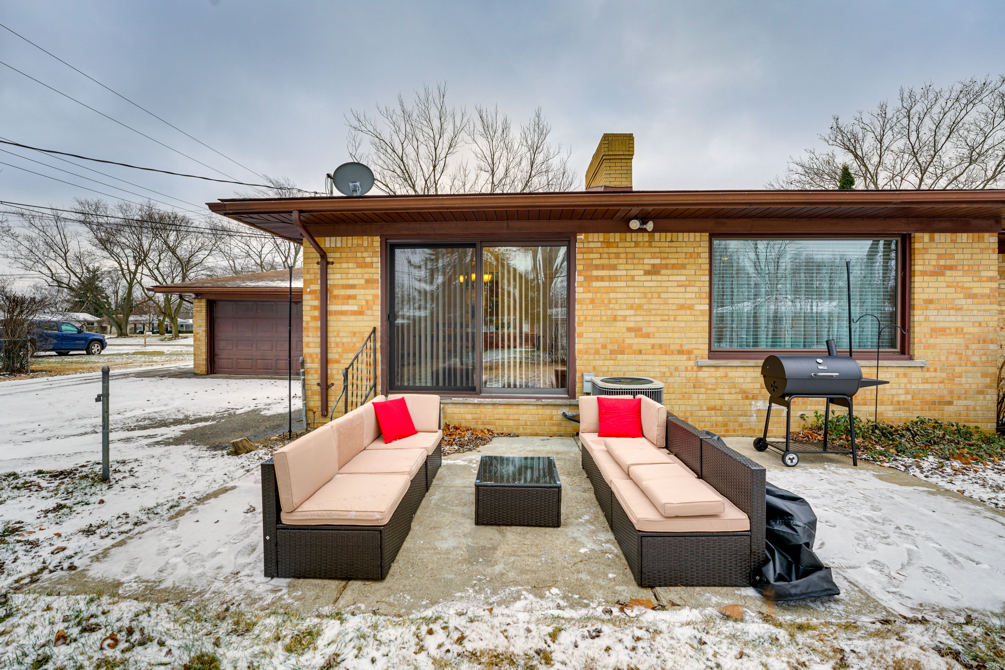 House Exterior | Furnished Patio | Charcoal Grill