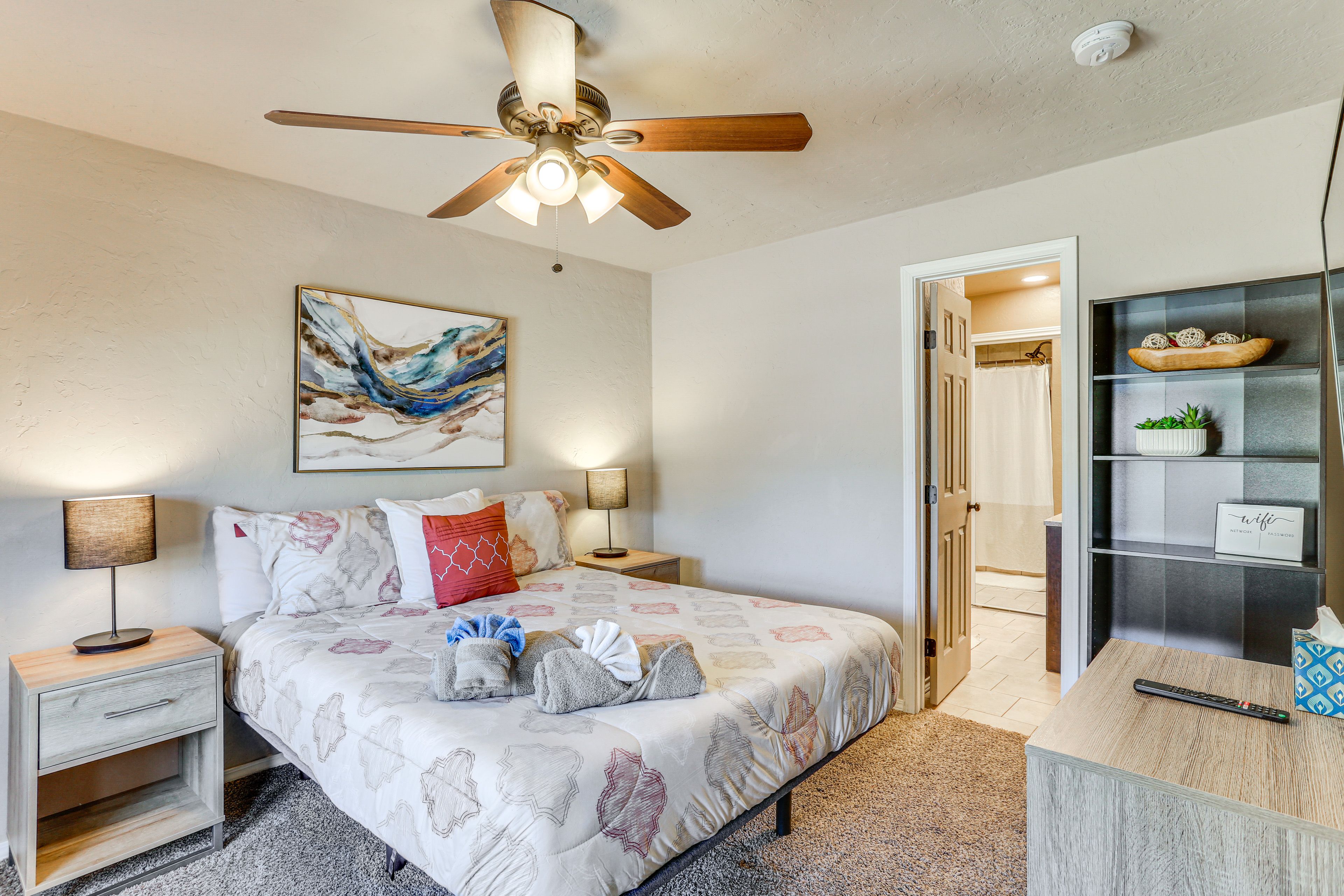 Bedroom 1 | Queen Bed | Smart TV | Linens Provided