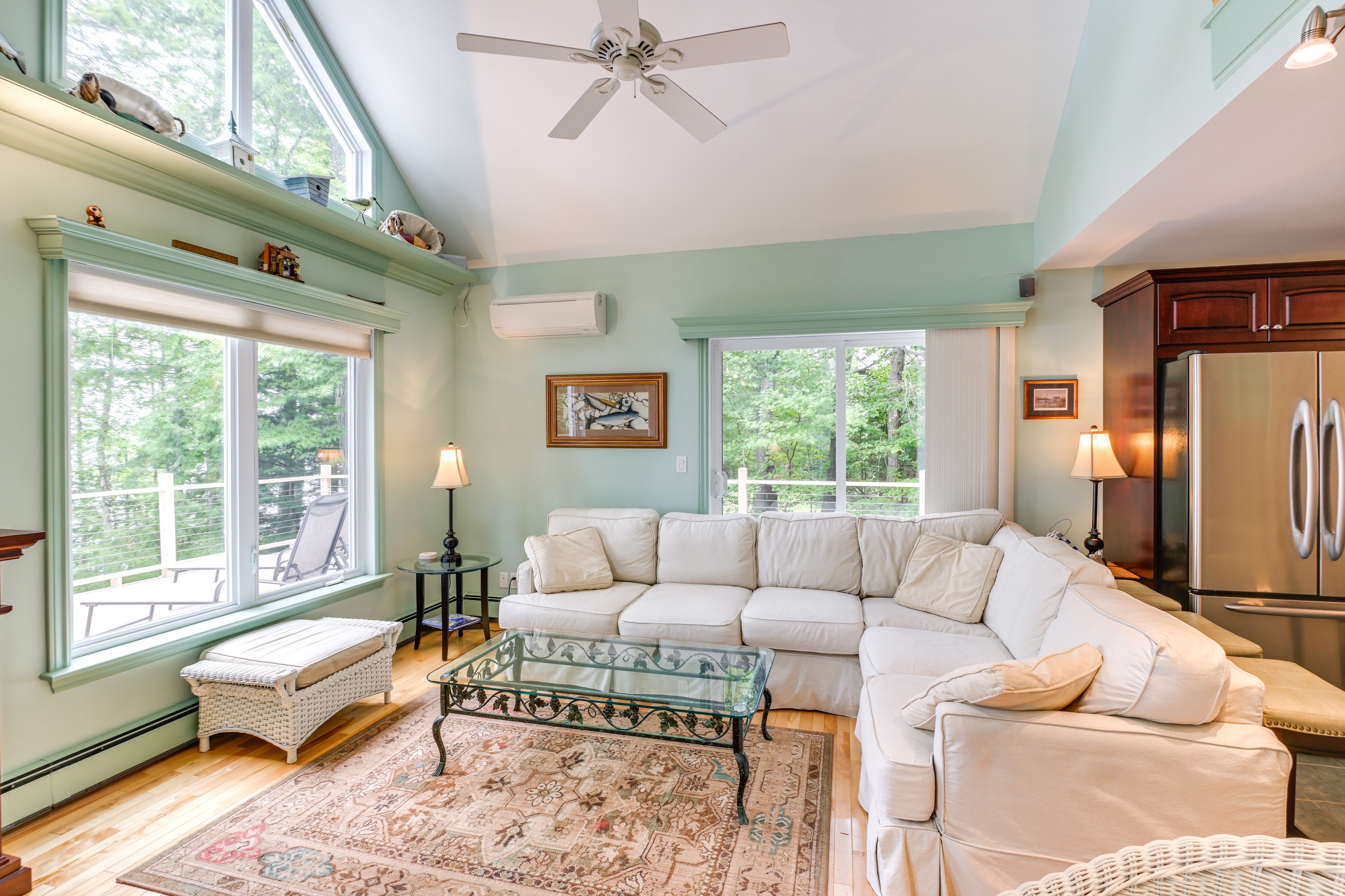 Living Room | Smart TV | Electric Fireplace | 1st Floor