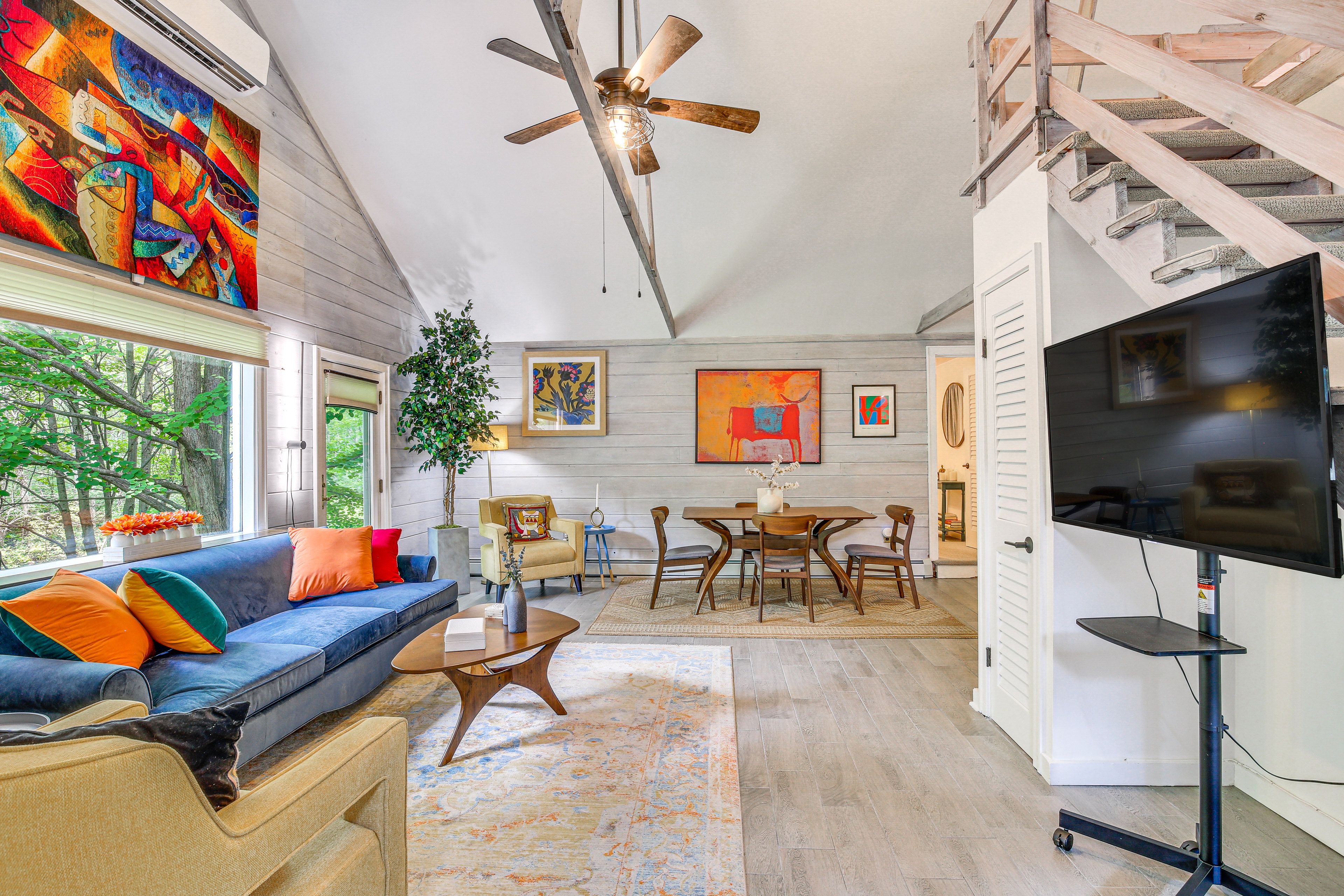 Living Room | 1st Floor | Smart TV | Free WiFi | Central A/C | Radiant Heating