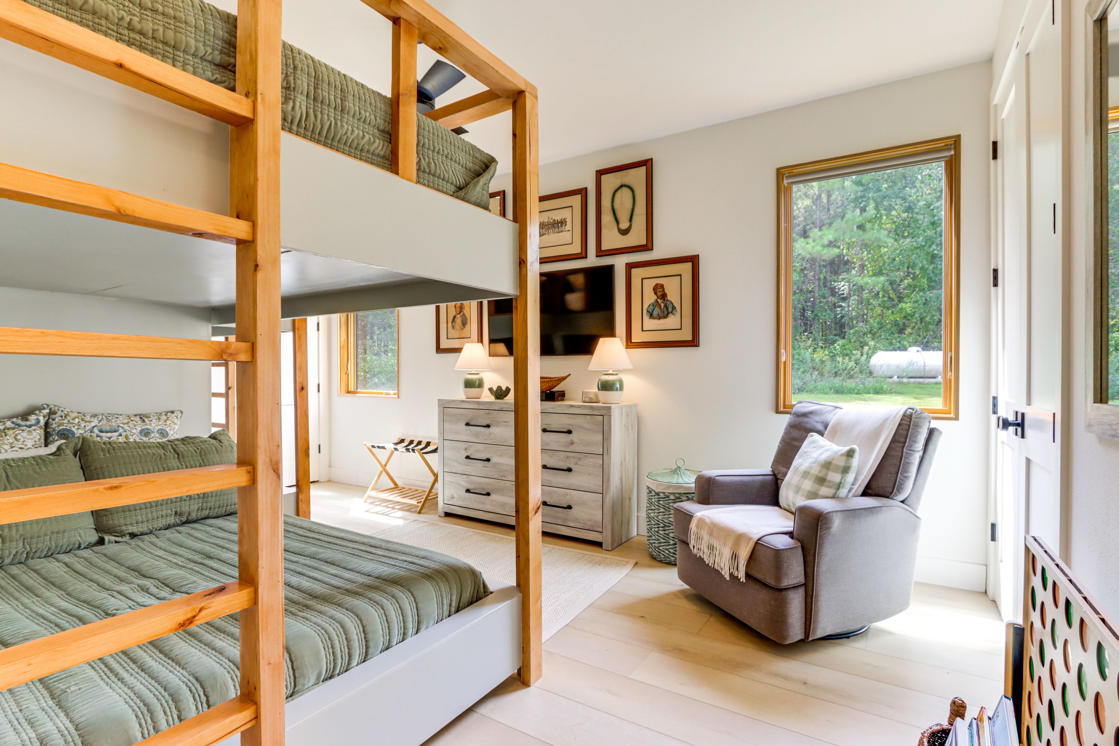 Bedroom 2 | 2 Queen Bunk Beds | Linens Provided | Smart TV