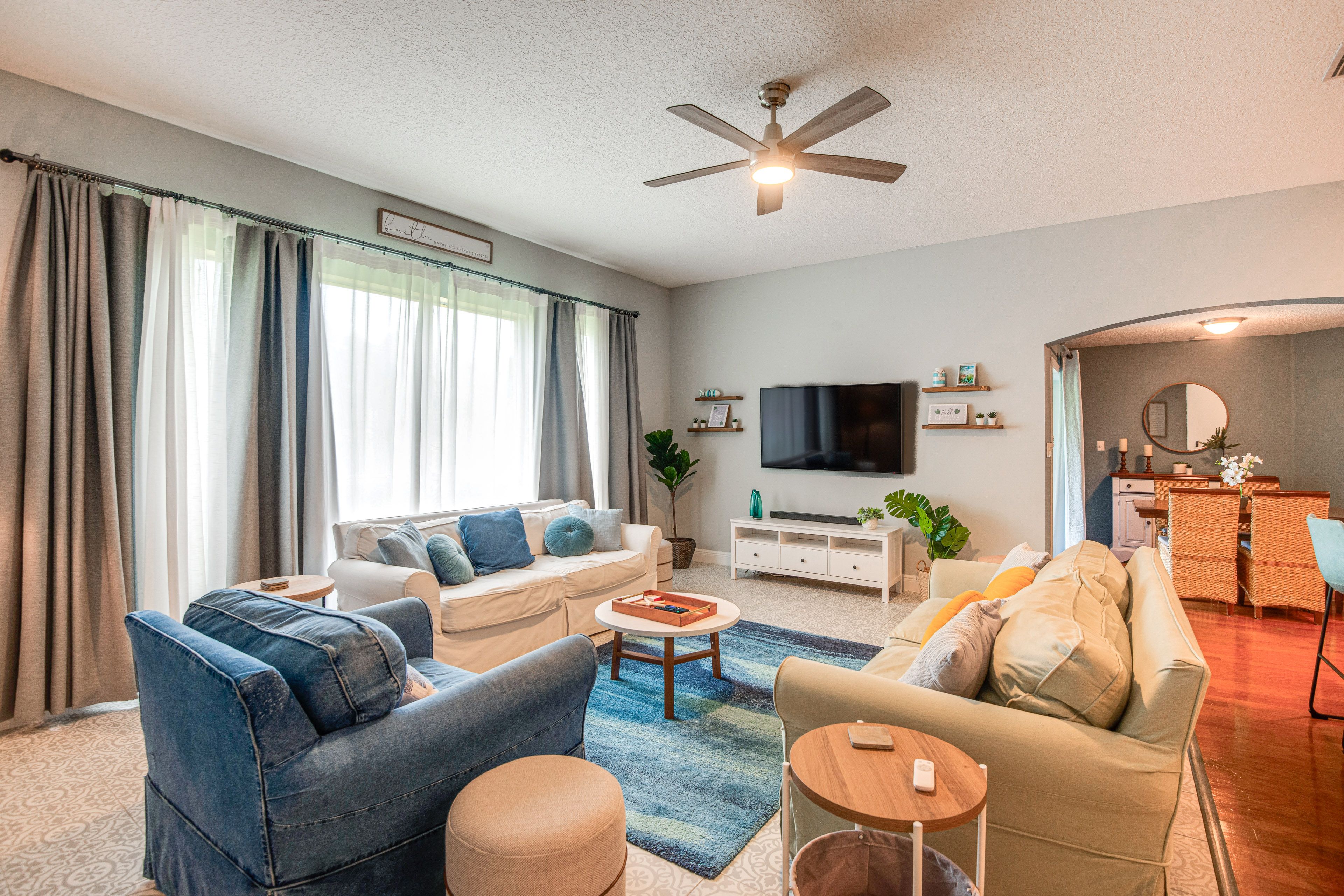 Living Room | 1st Floor | Smart TVs w/ Netflix | Books | Board Games