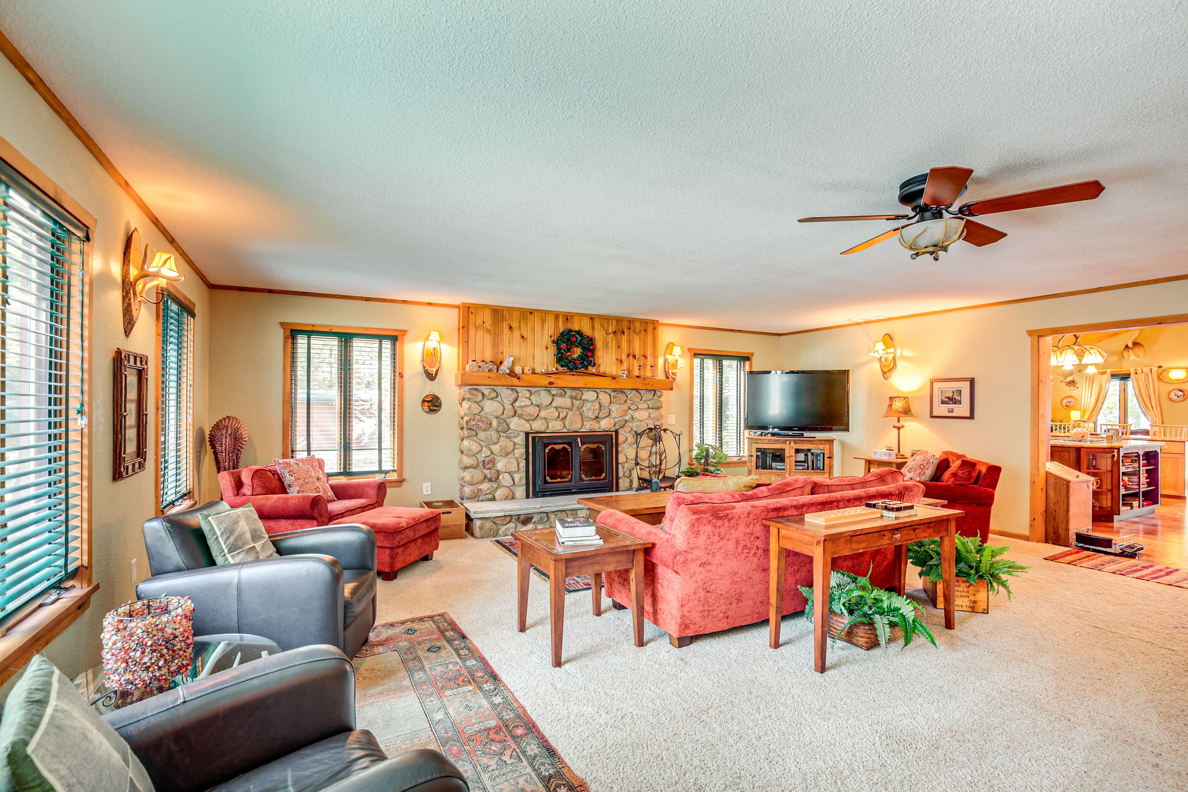Living Room | Central Heating & A/C | Wood-Burning Stove | Main Level