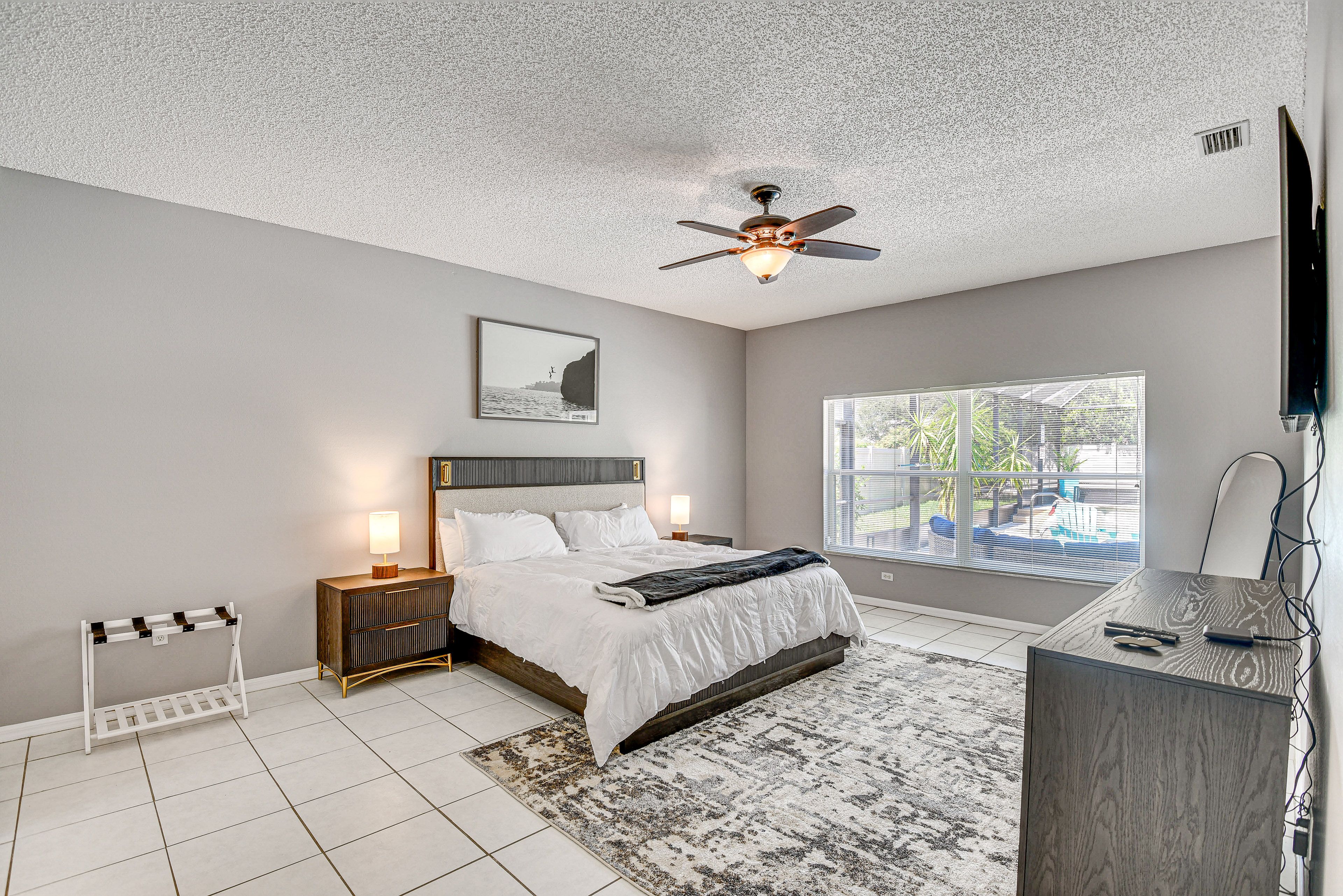 Bedroom 1 | King Bed | Linens Provided | Smart TV