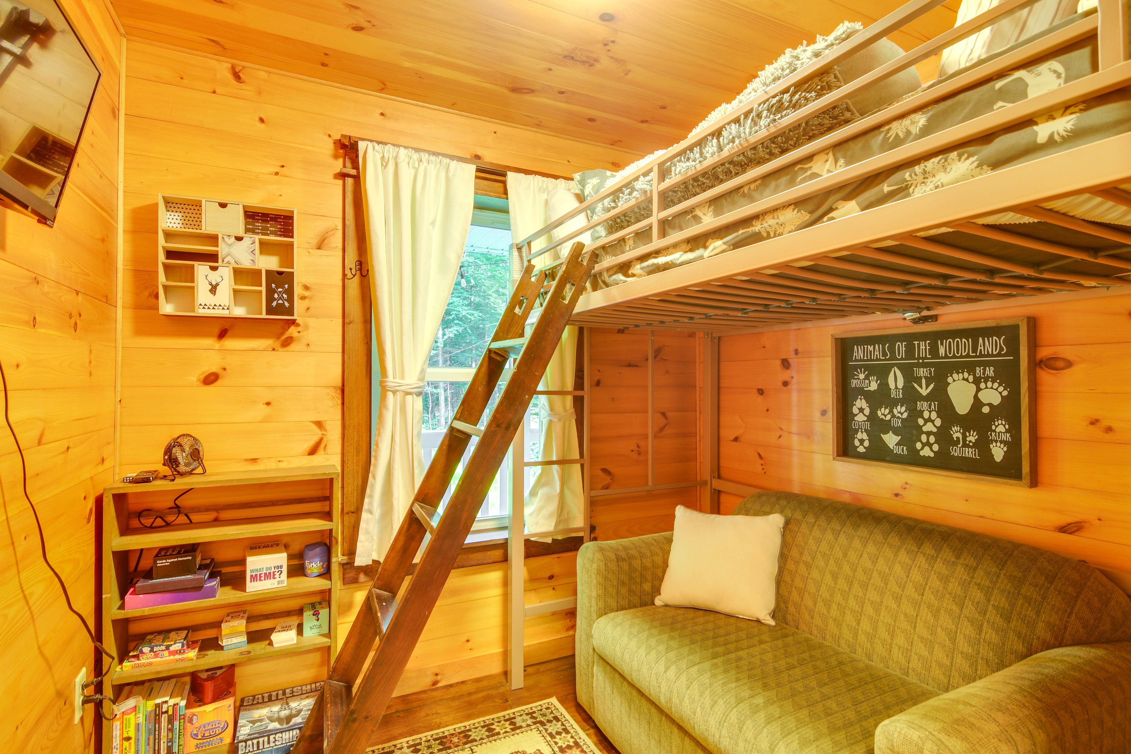 Bedroom 3 | Lofted Twin Bed | Twin Sleeper Sofa | Smart TV | 1st Floor