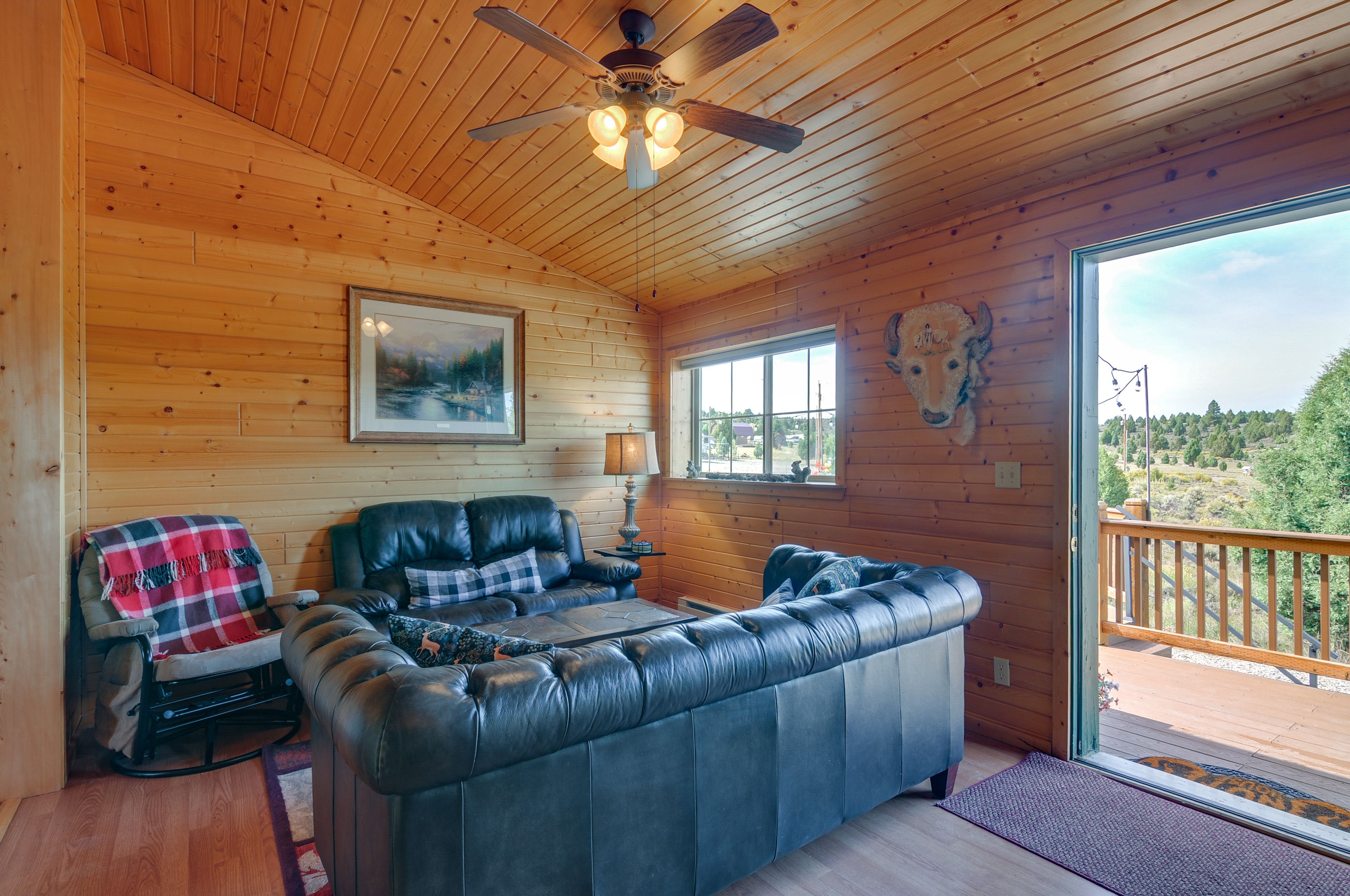 Living Room | Free WiFi | Single-Story Cabin