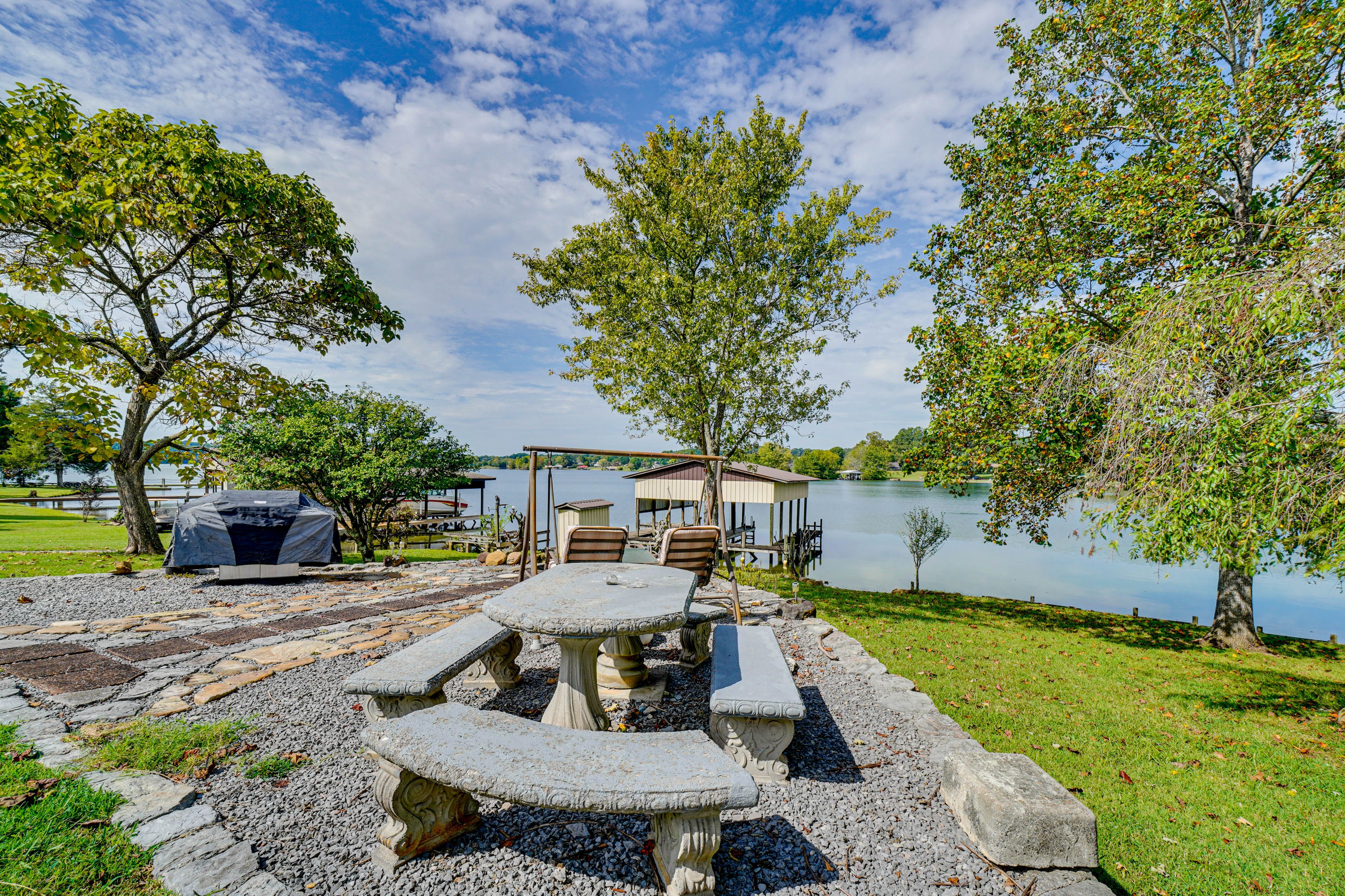 Backyard | Boat Dock & Ramp | Gas Grill