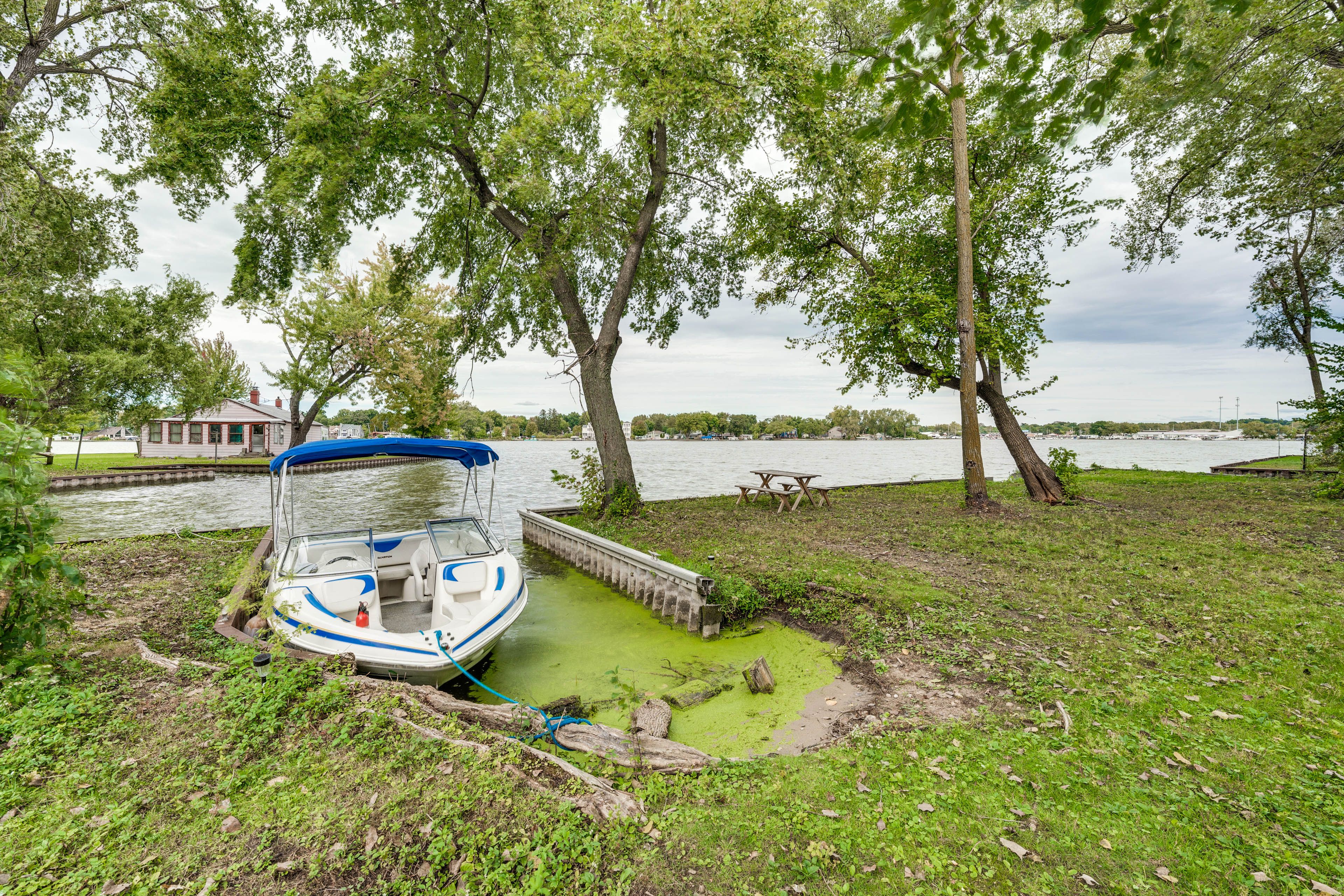 Private Yard | Accessible By Boat Only | Low-Powered Boat Provided