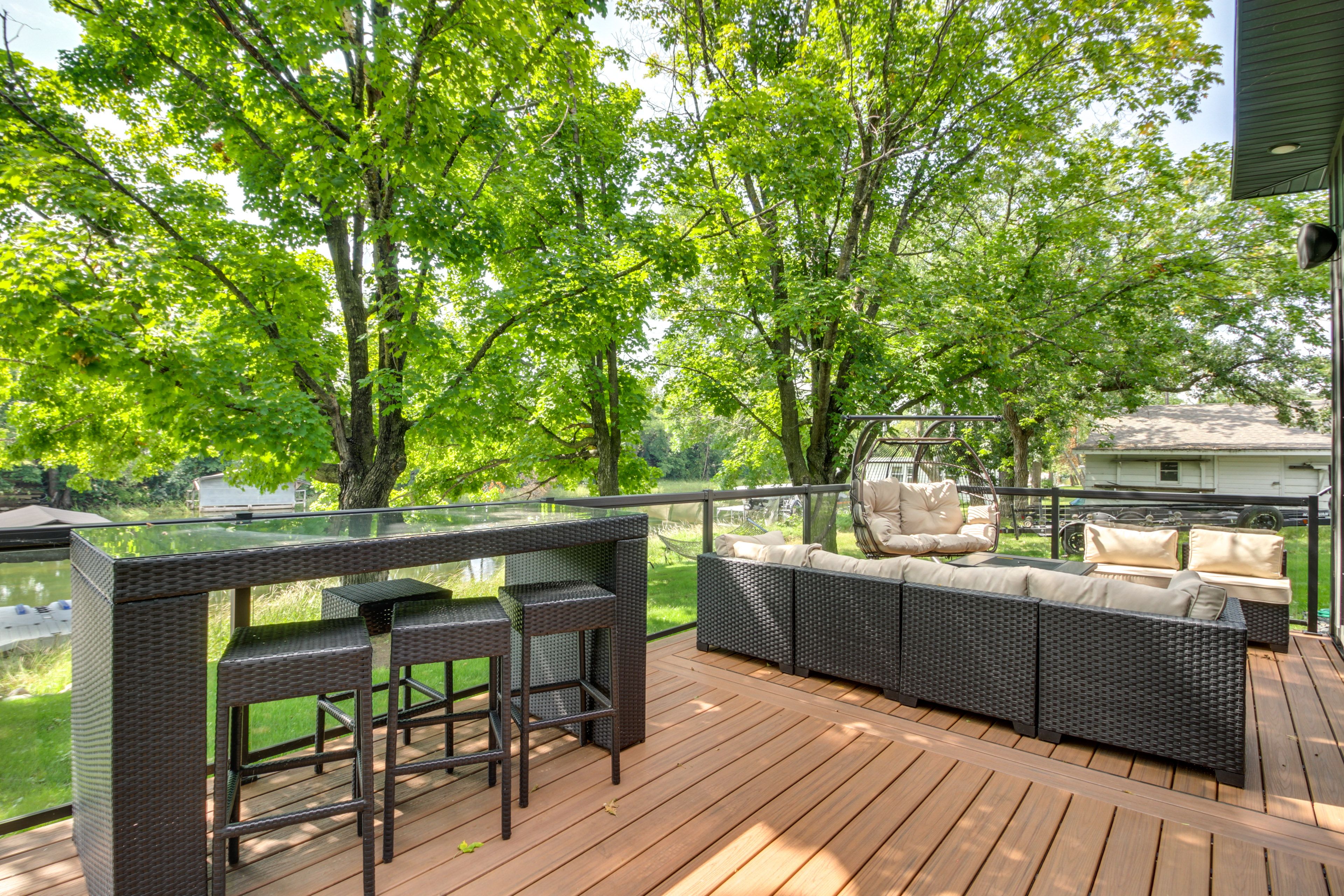 Deck | Outdoor Seating | Lake Views | Gas Fire Pit Table