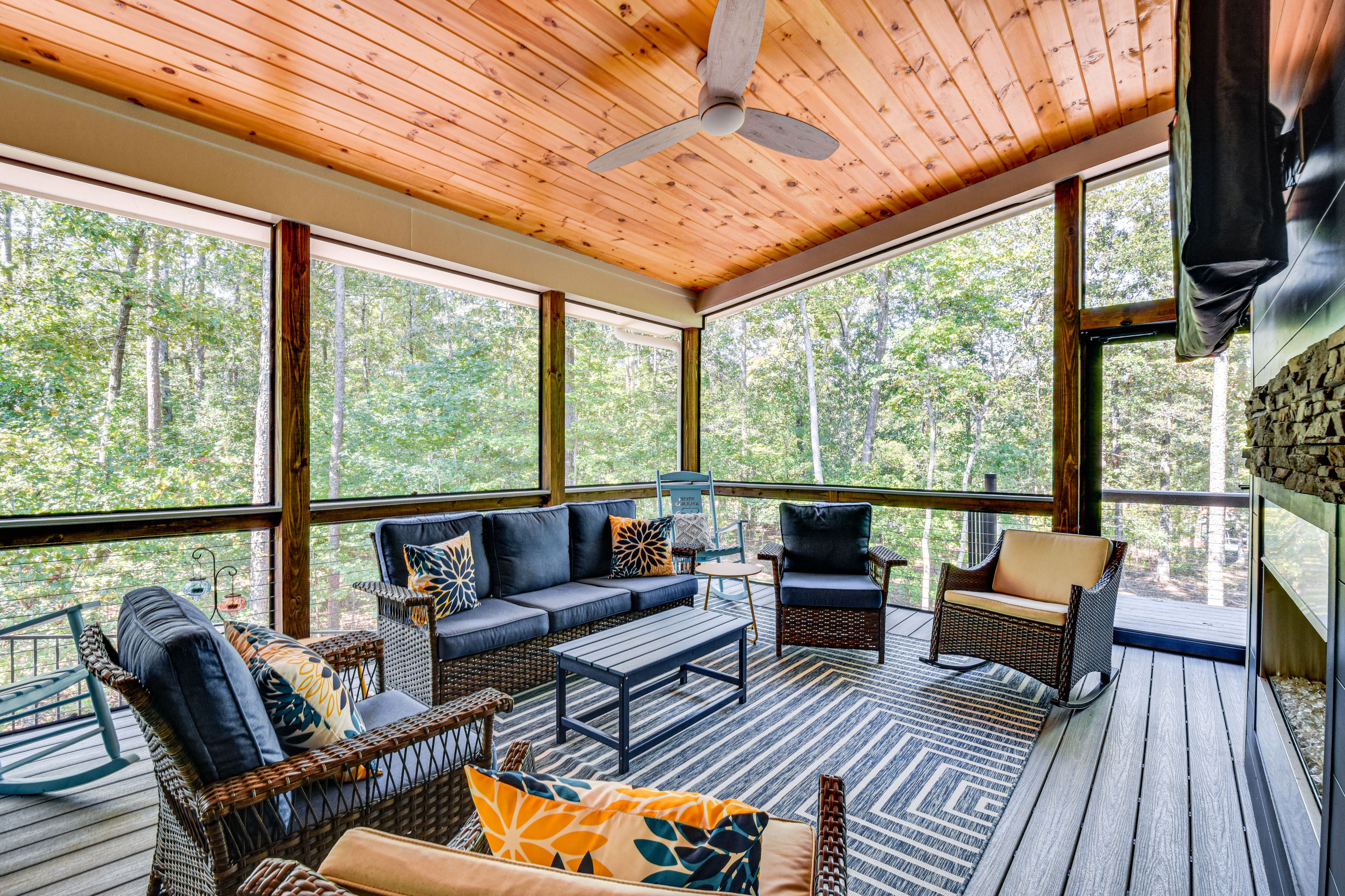 Screened Porch | TV | Outdoor Fireplace