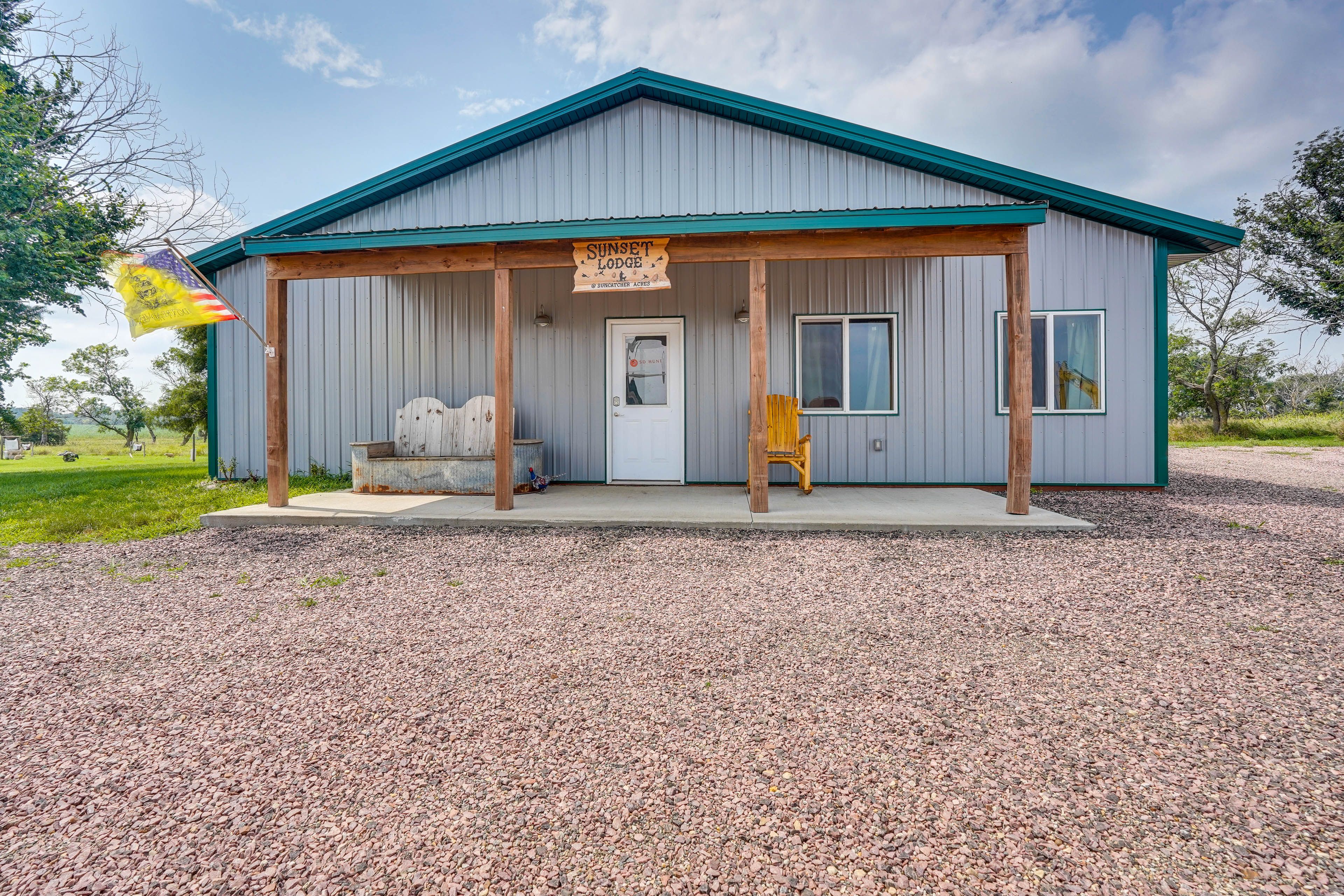 Cabin Exterior | Covered Porch | Private Hot Tub