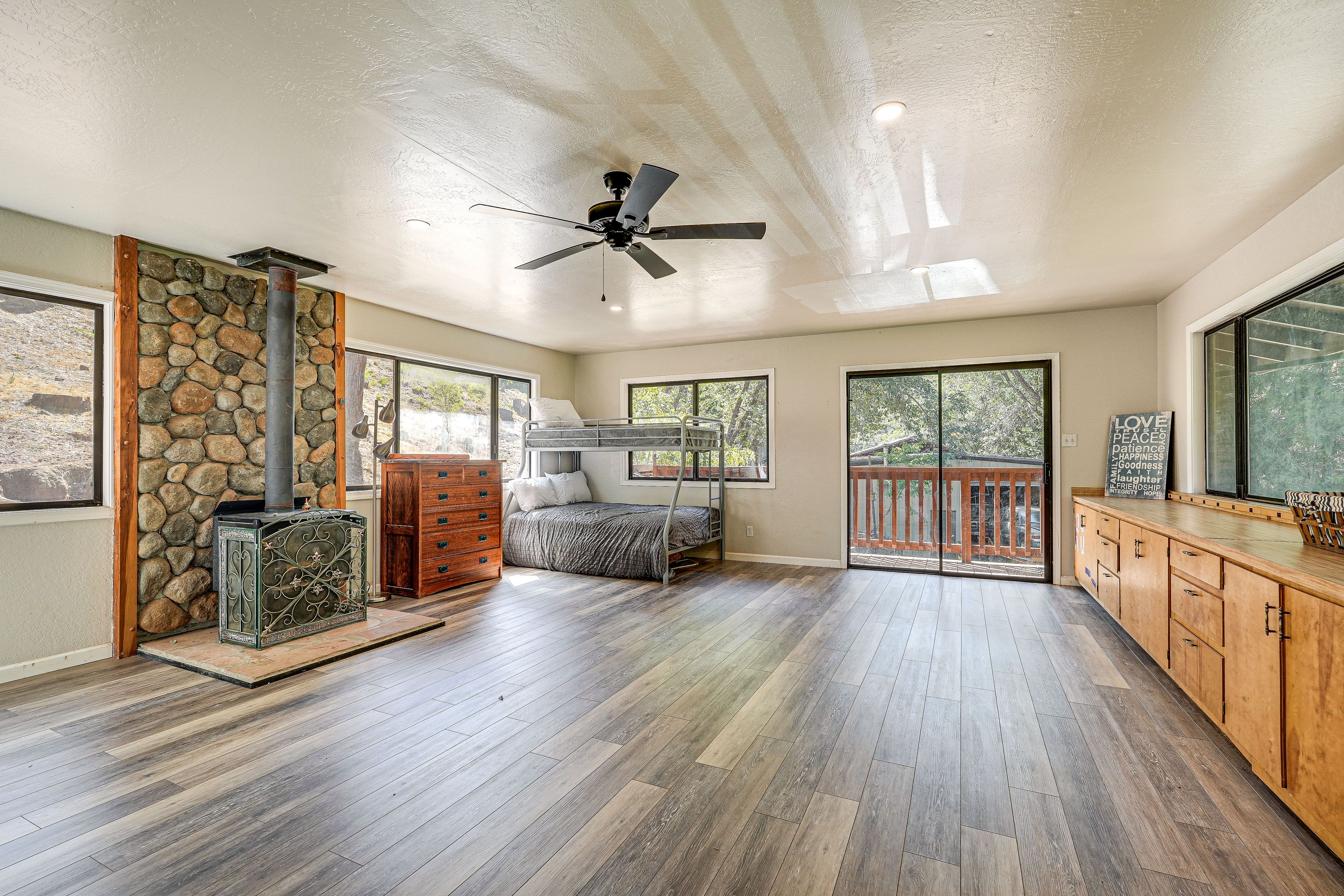 Bedroom 2 | 1st Floor (Exterior Access Only) | Twin/Full Bunk Bed