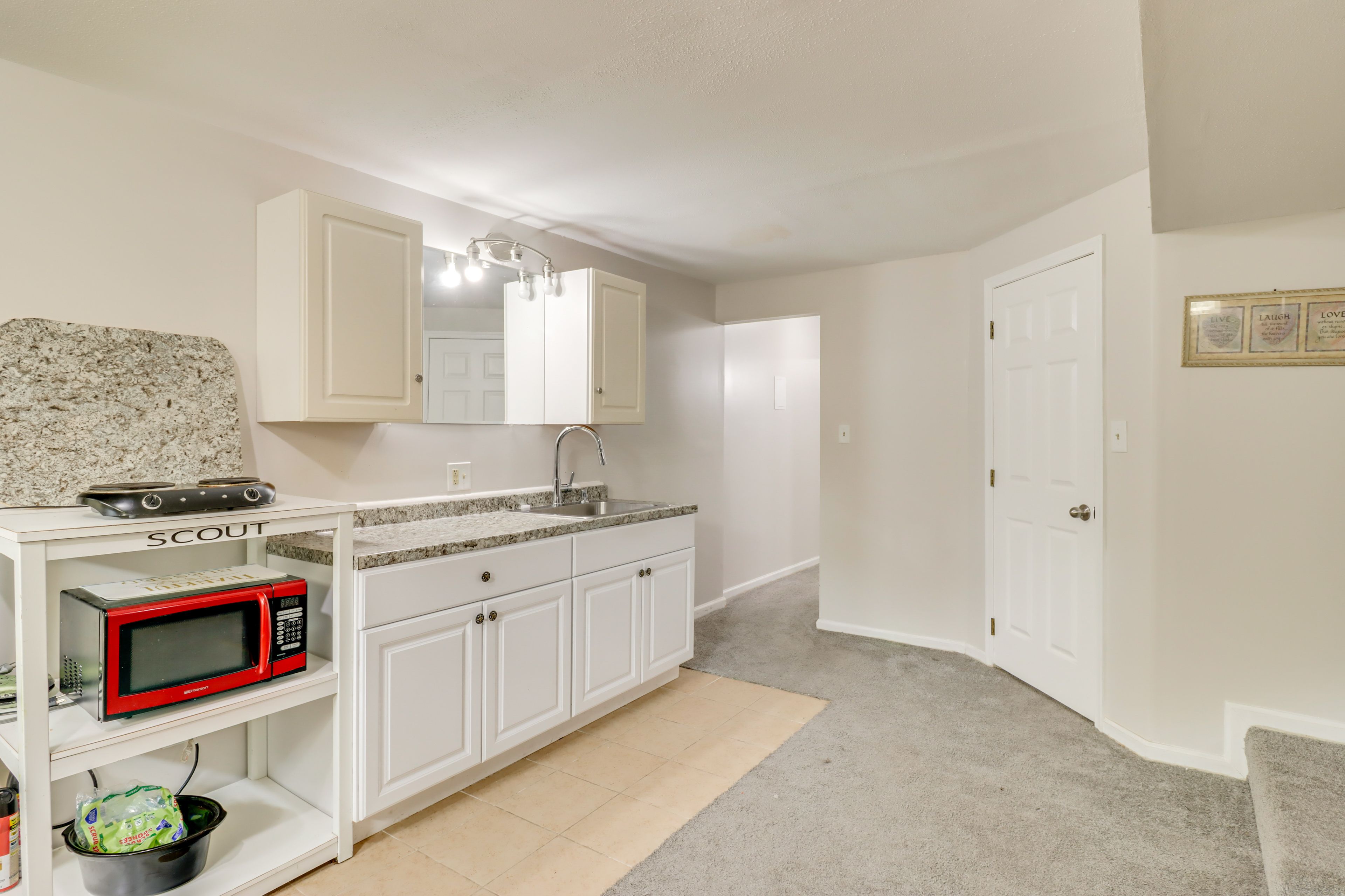 Kitchenette | Cooking Basics | 2-Burner Stovetop | Microwave