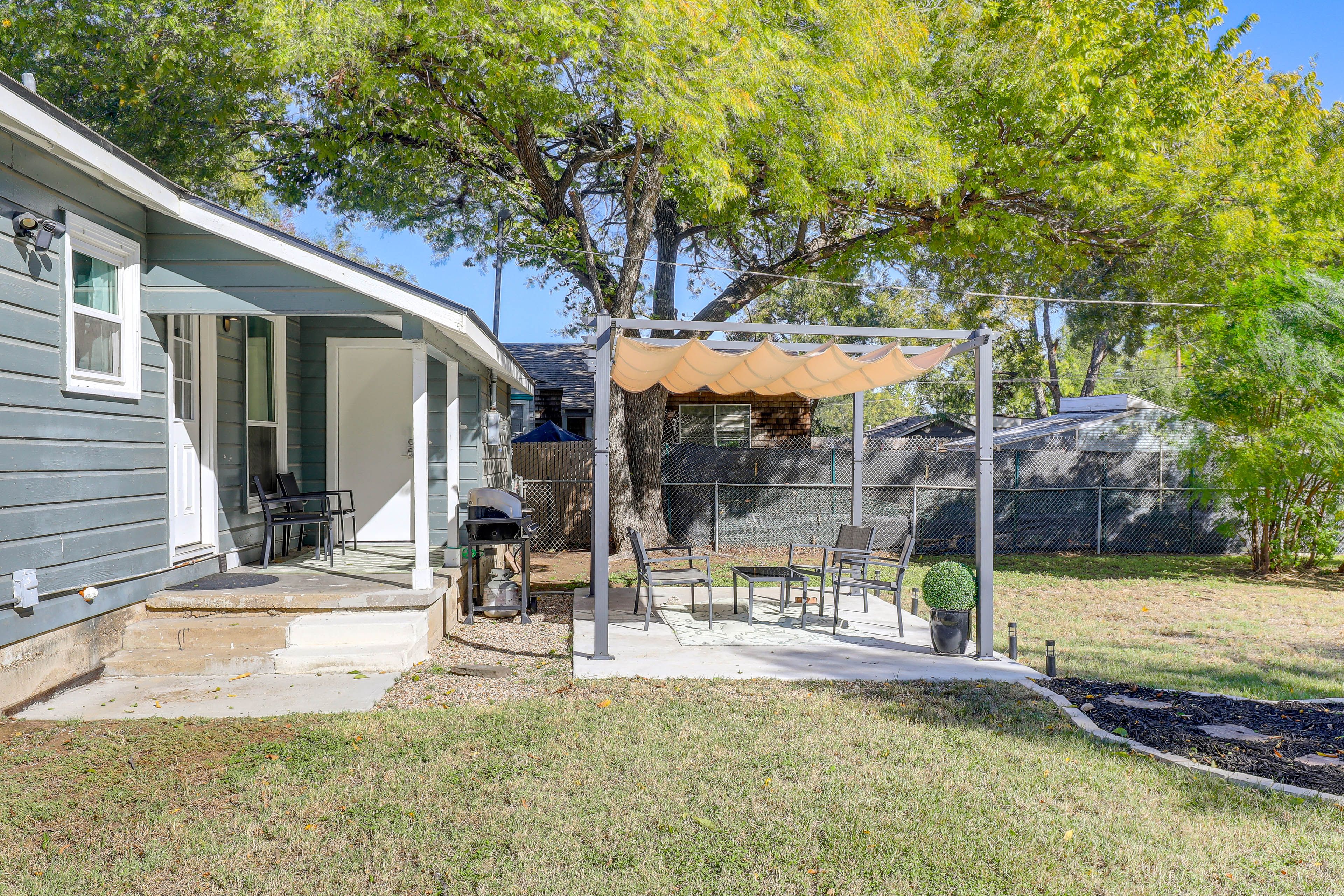 Fenced Backyard | Pergola | Gas Grill