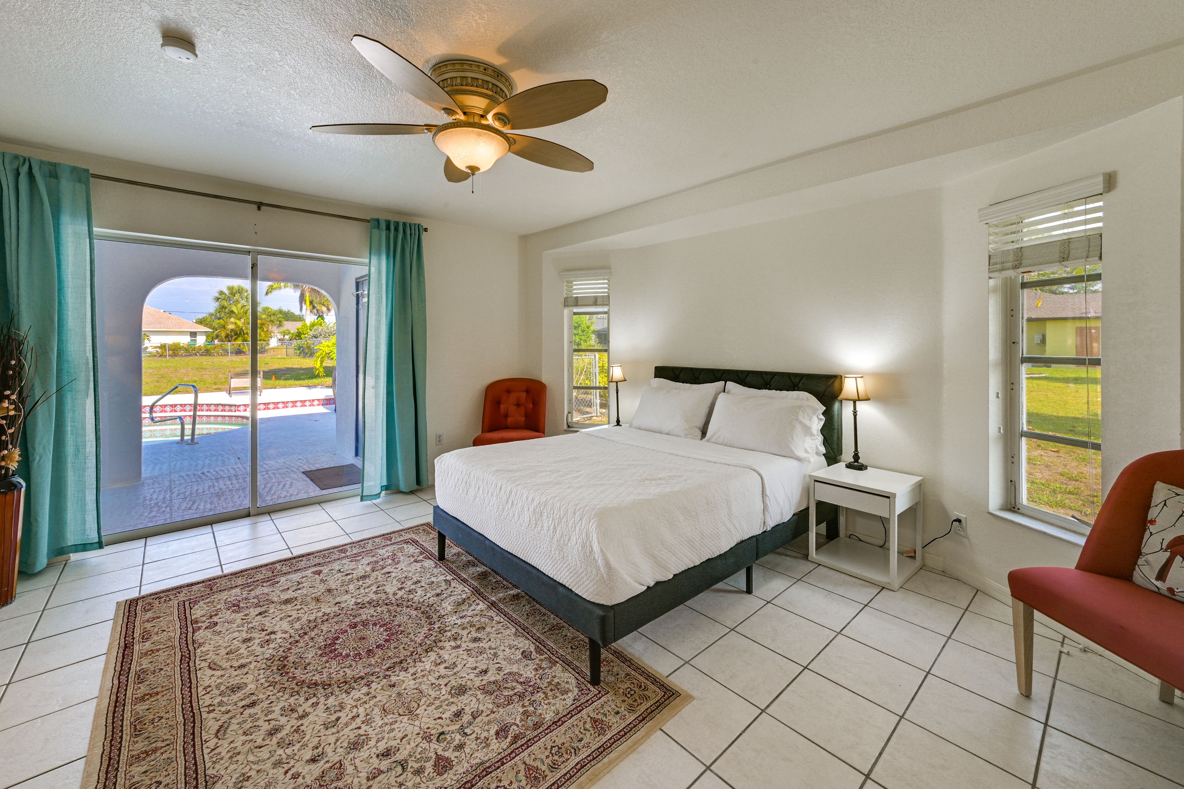 Bedroom 1 | Queen Bed | En-Suite Bathroom | Patio Access
