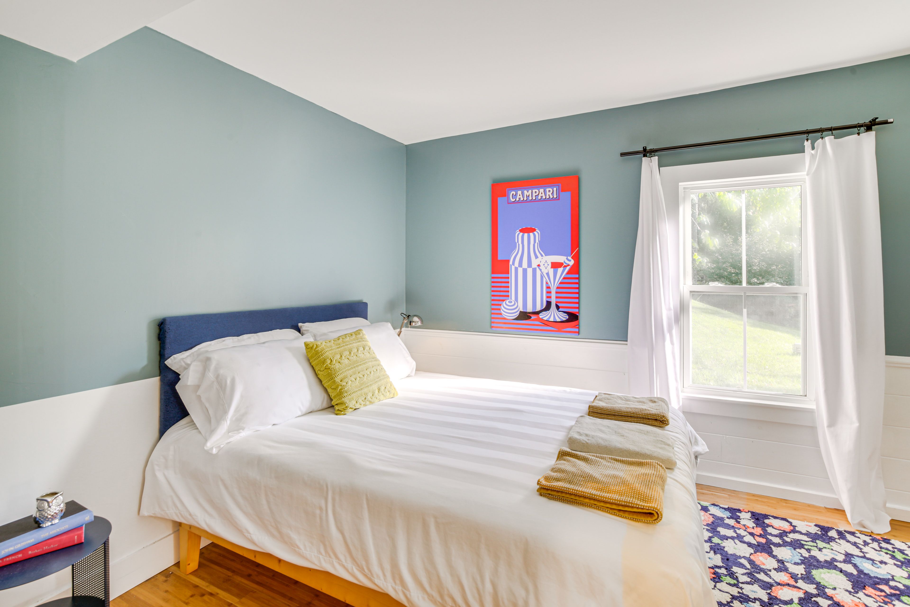 Bedroom 1 | Queen Bed | Linens Provided | Office Space | 1st Floor