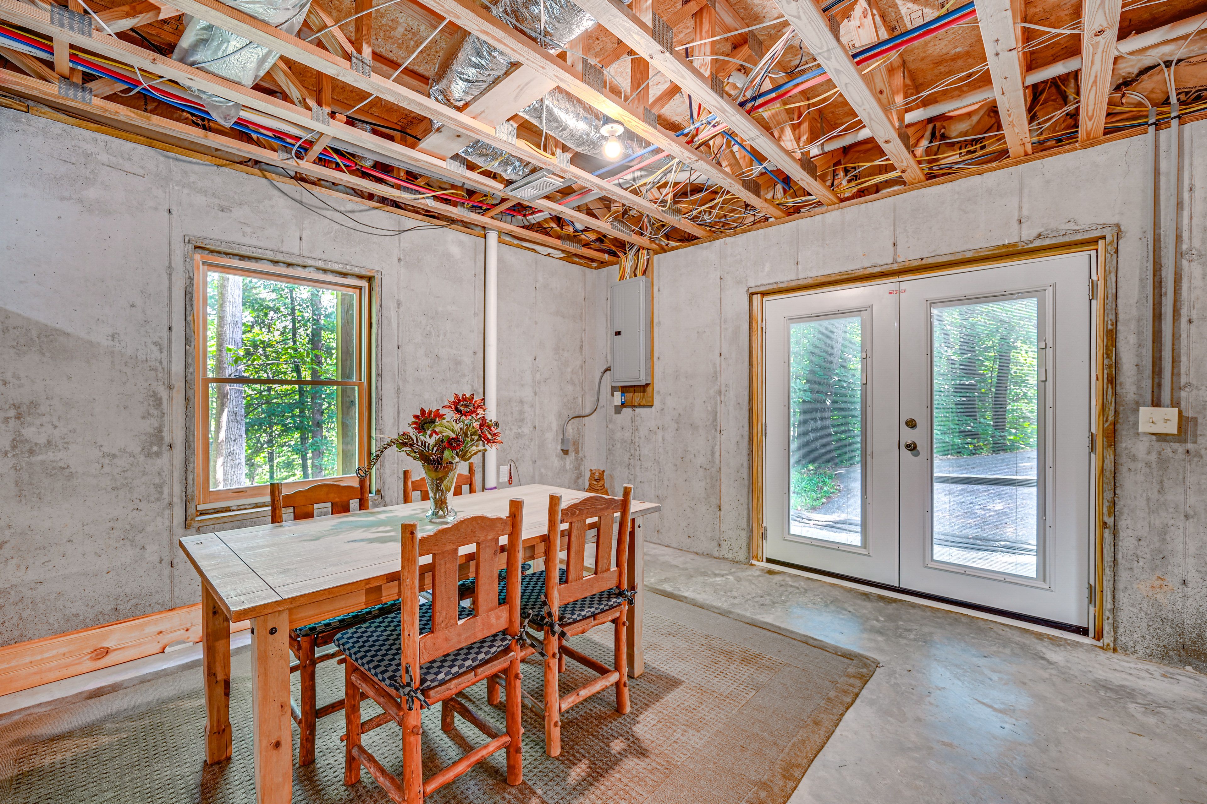 Secondary Dining Area | Basement | Access to Lower Driveway