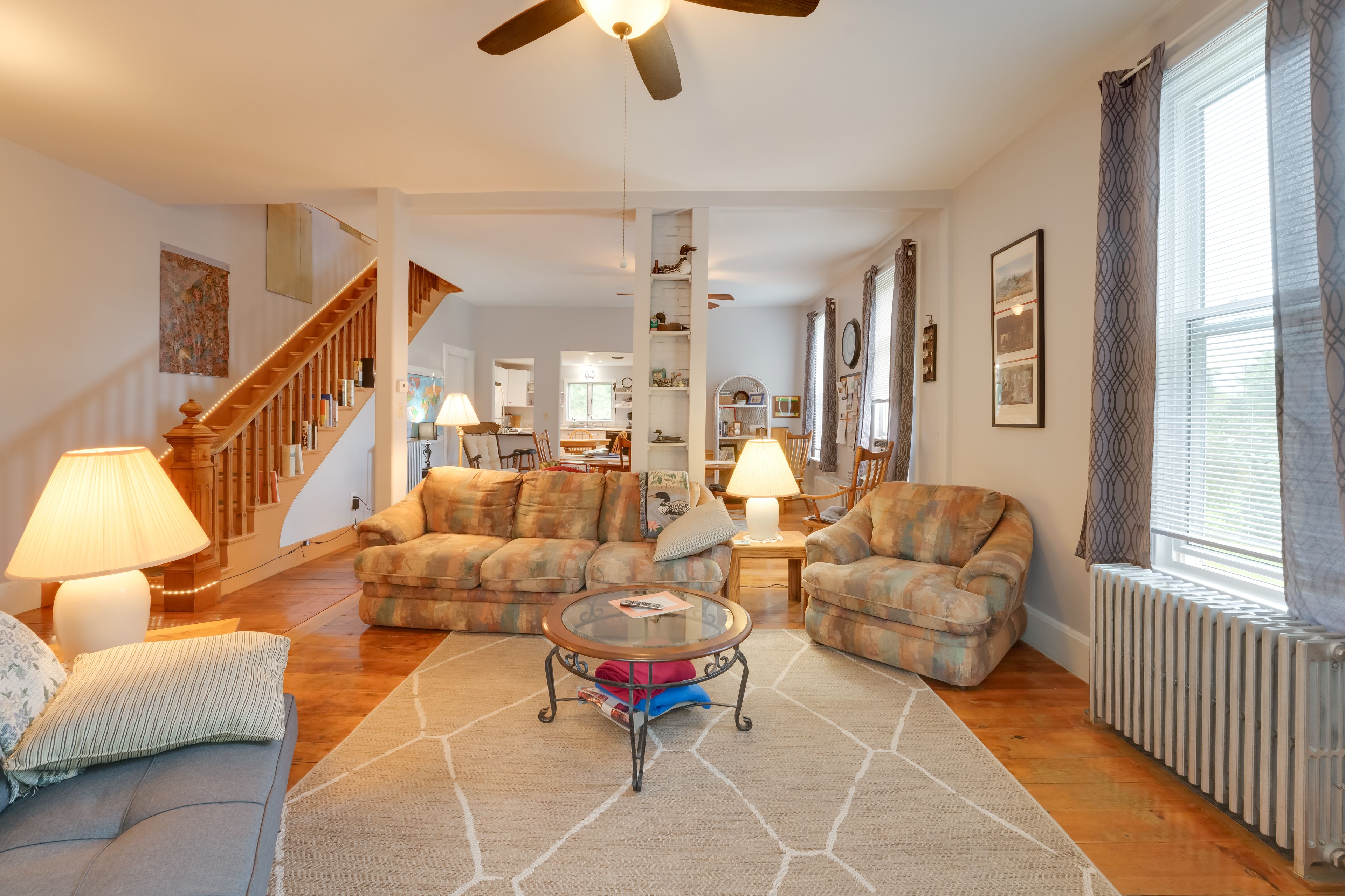 Living Room | 1st Floor | Smart TV | Free WiFi | Window A/C Units | Oil Furnace