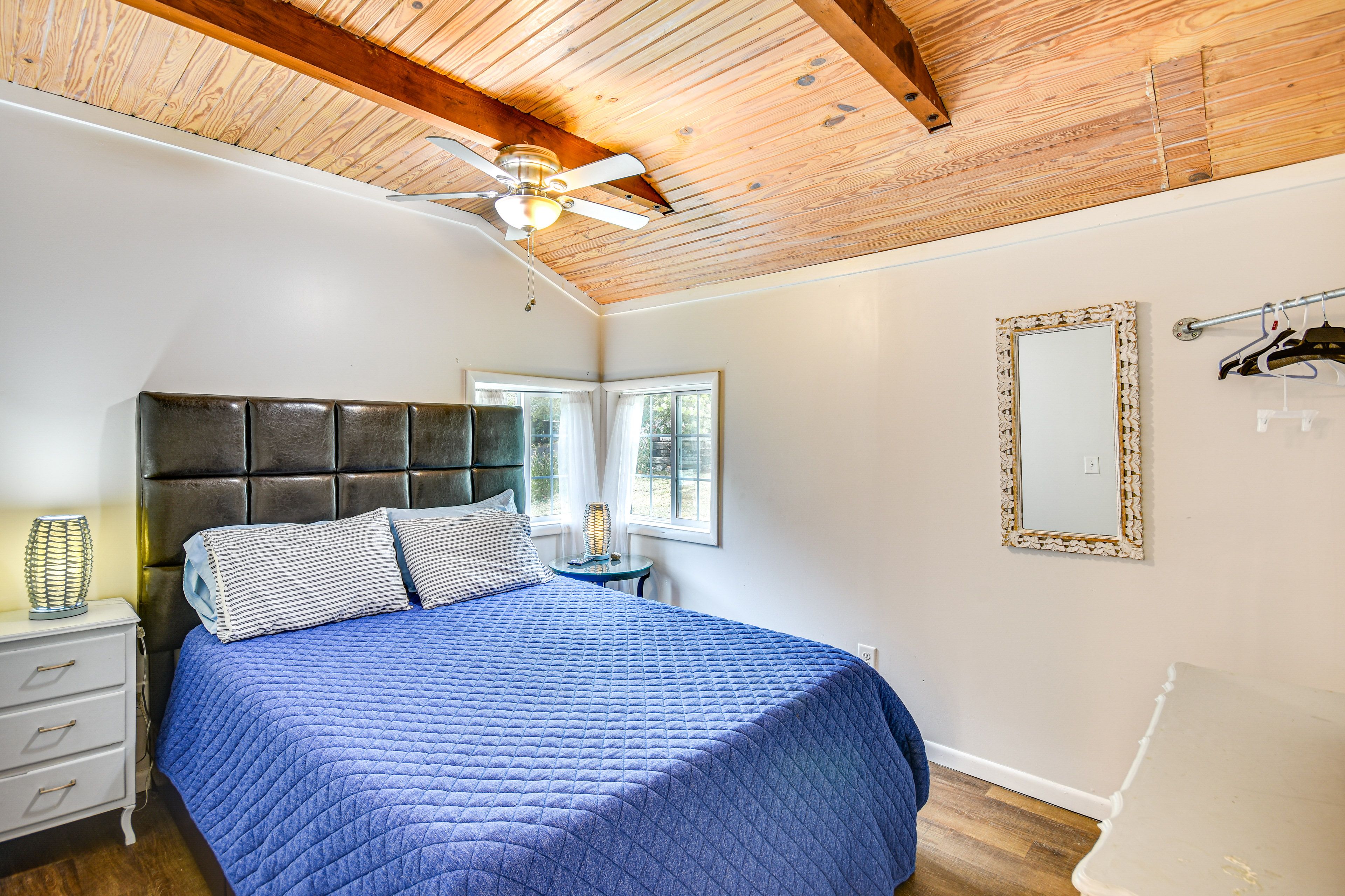 Bedroom 1 | Queen Bed | Linens Provided | Smart TV w/ Basic Netflix