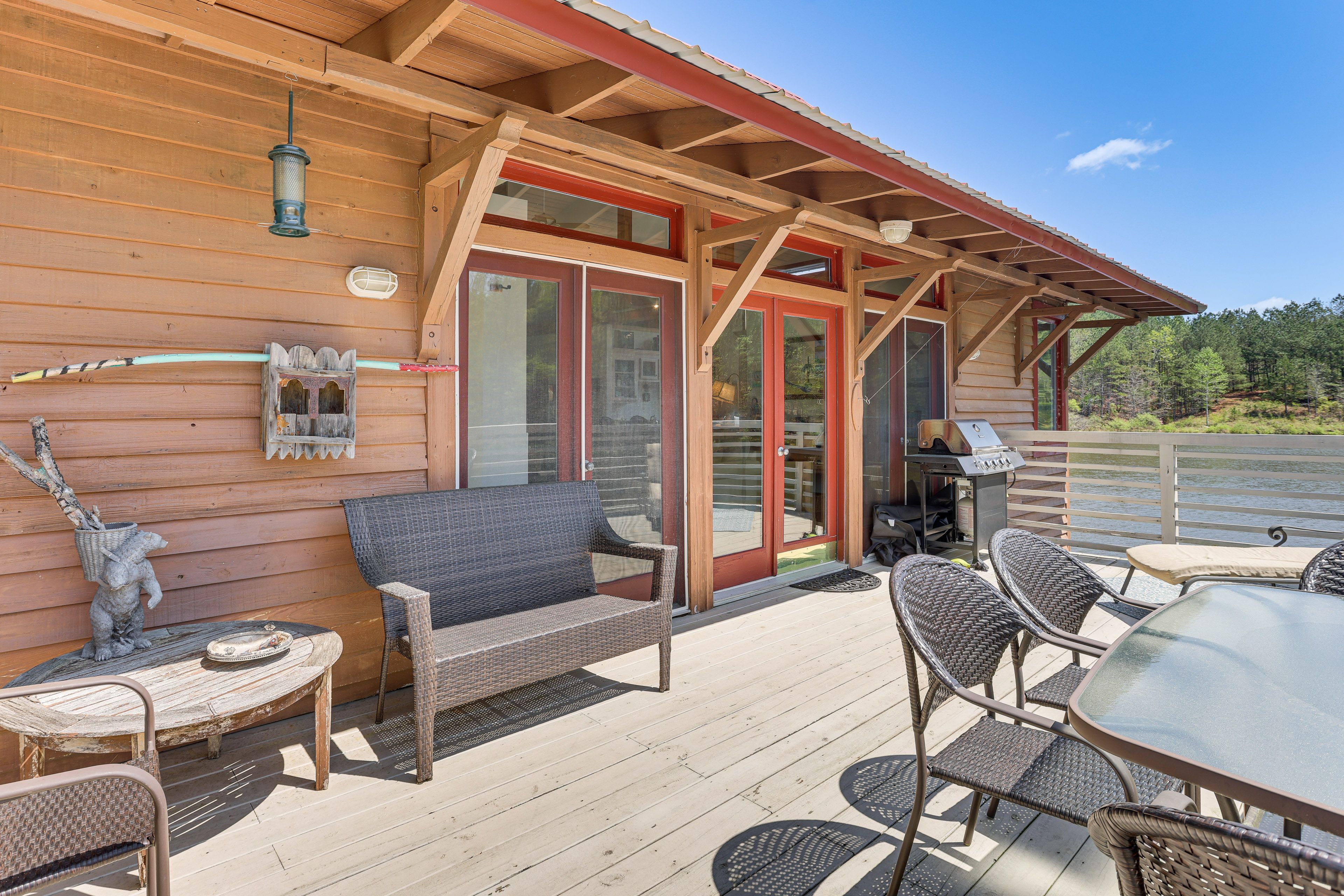 Balcony | Gas Grill | Lake Views
