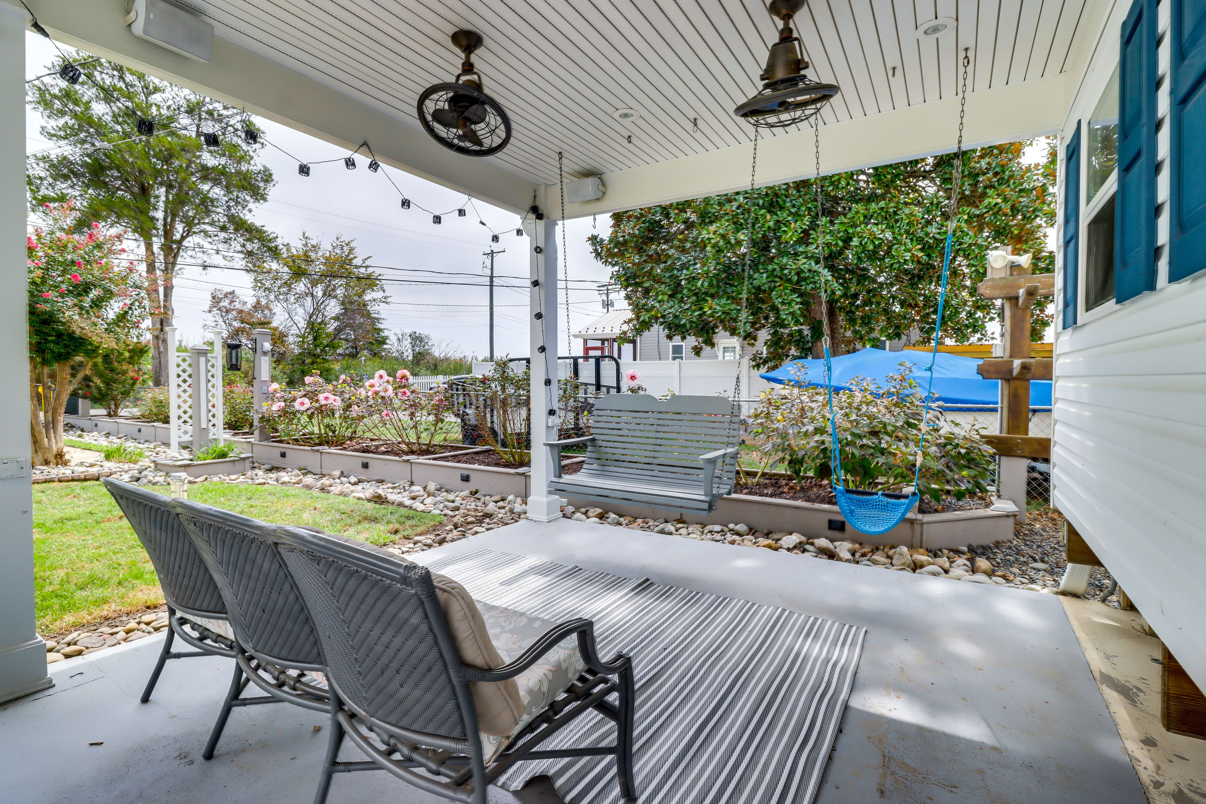 Covered Patio | 2-Story Home | Bedrooms/Full Bathroom on 1st Floor