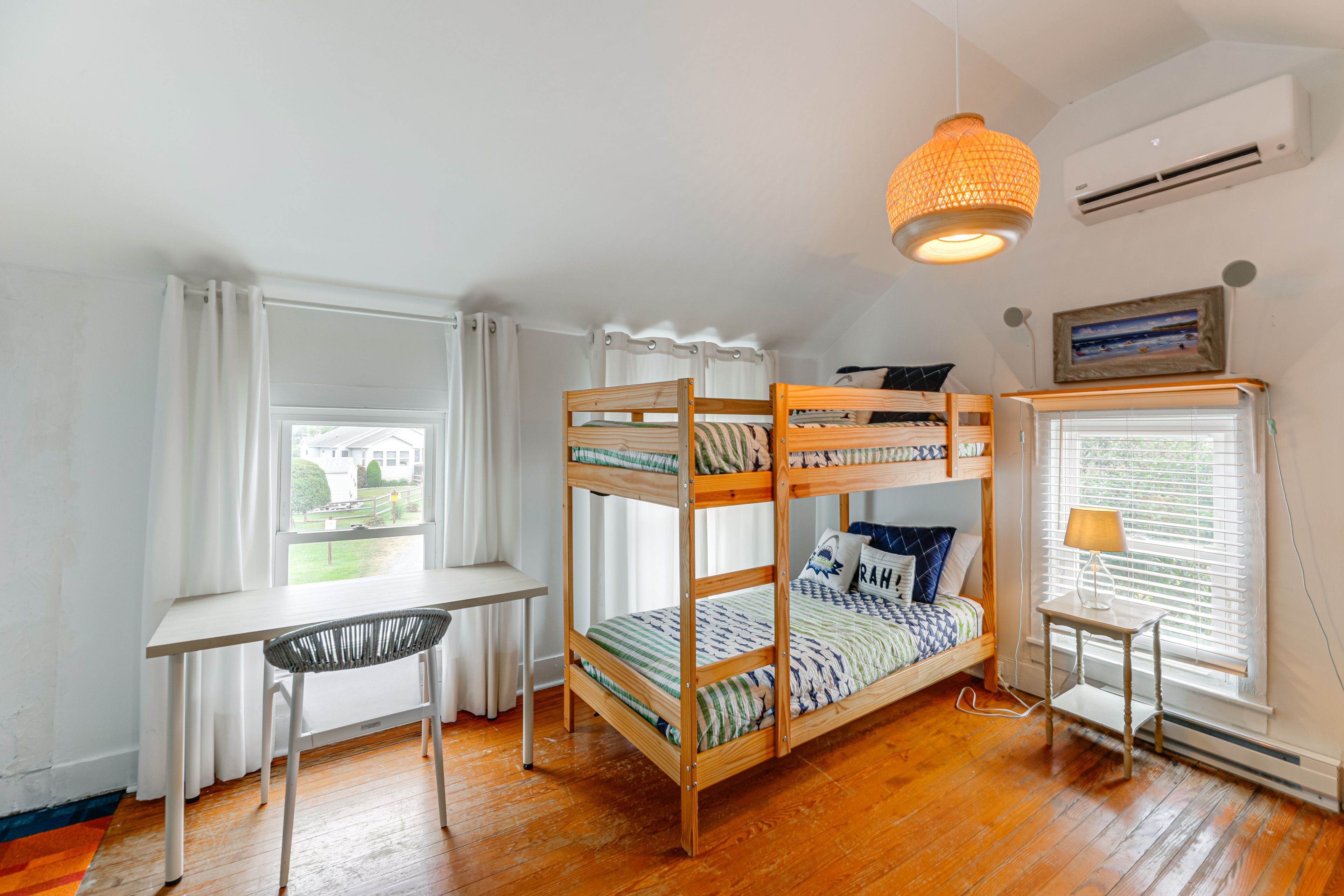 Bedroom 3 | 2nd Floor | 2 Twin Bunk Beds | Laptop-Friendly Workspaces