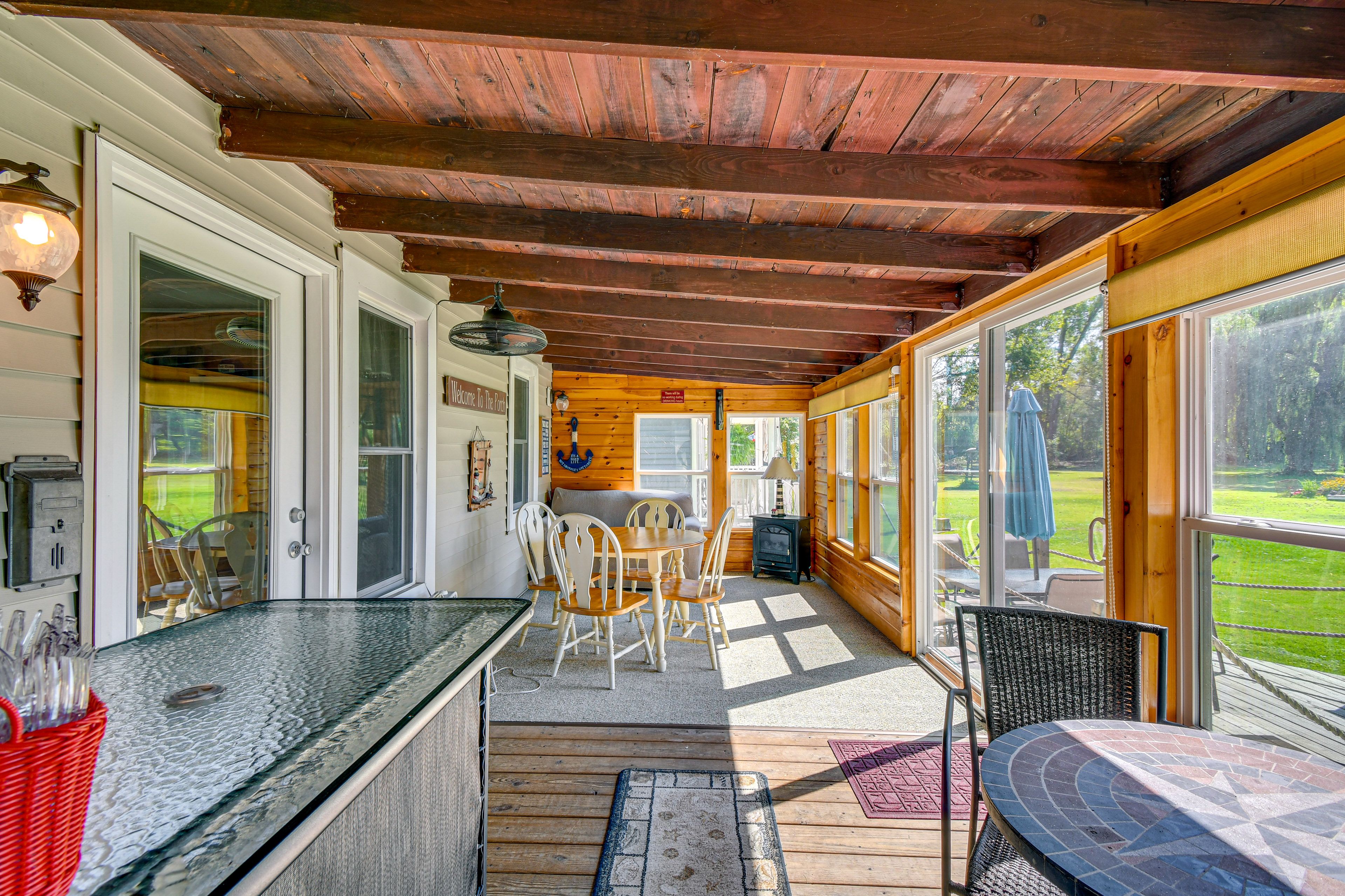 3-Season Porch | Bar | Electric Fireplace
