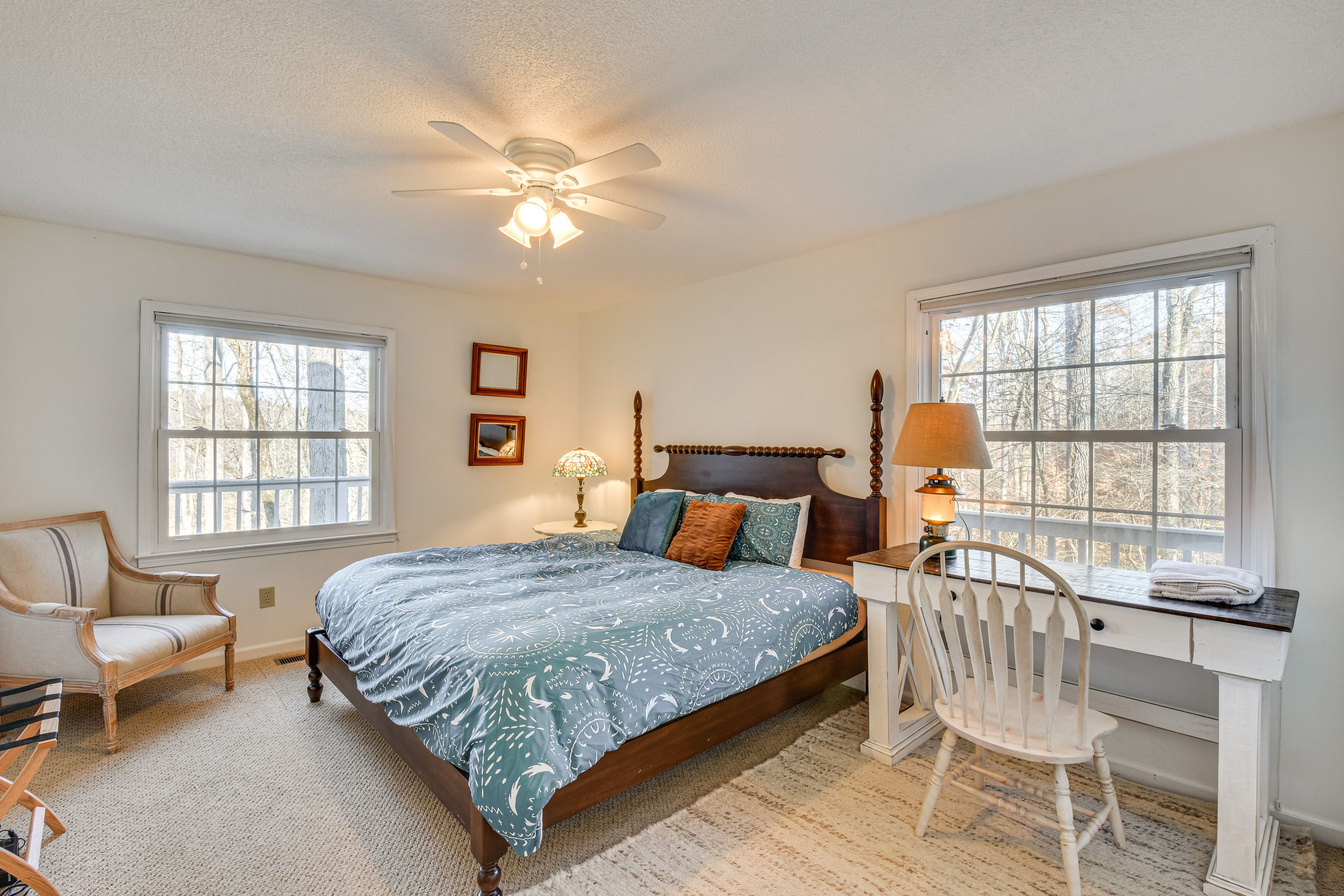 Bedroom 1 | 1st Floor | King Bed | Laptop-Friendly Workspace