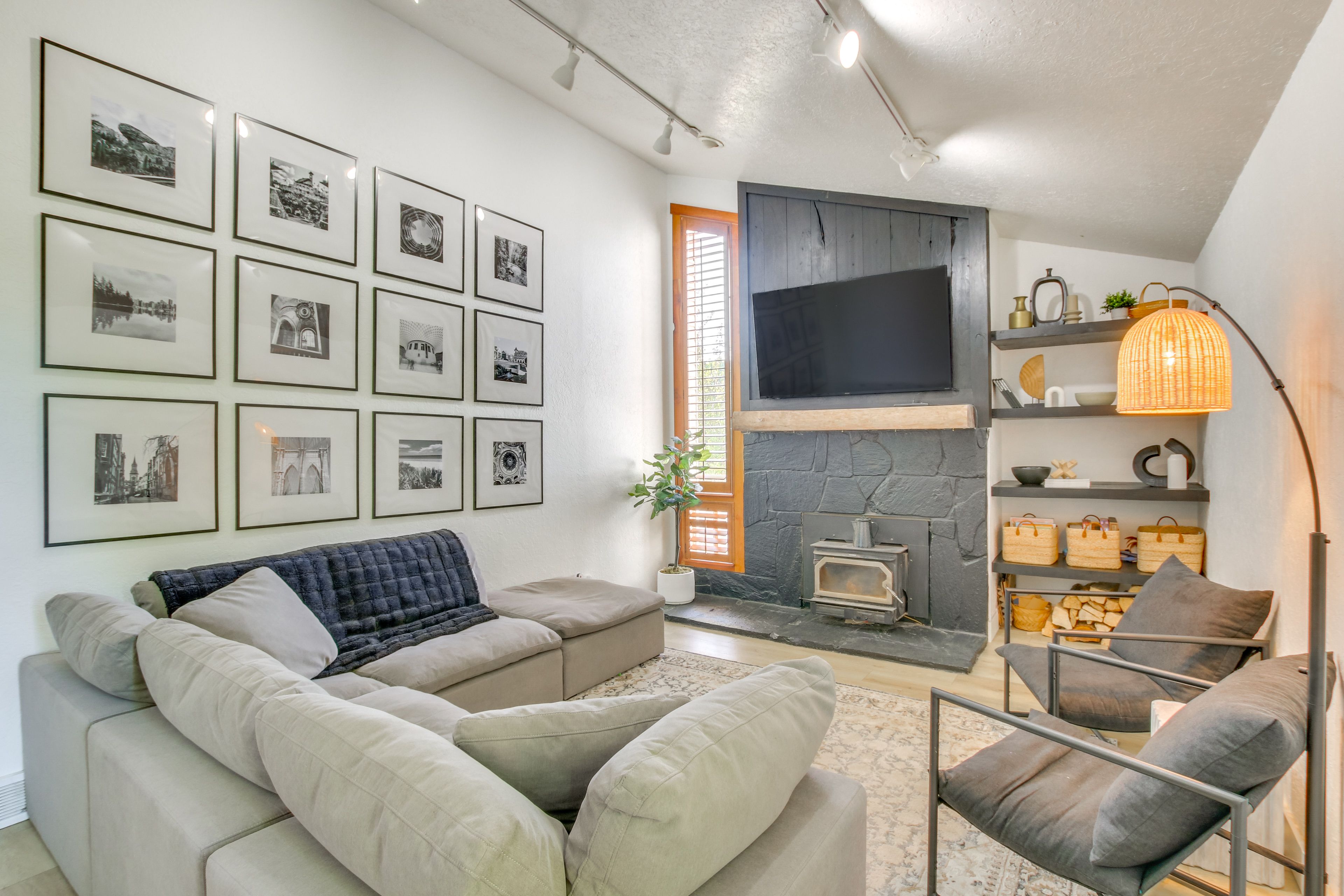 Living Room | 3-Story Home | Central A/C & Heating | Free WiFi