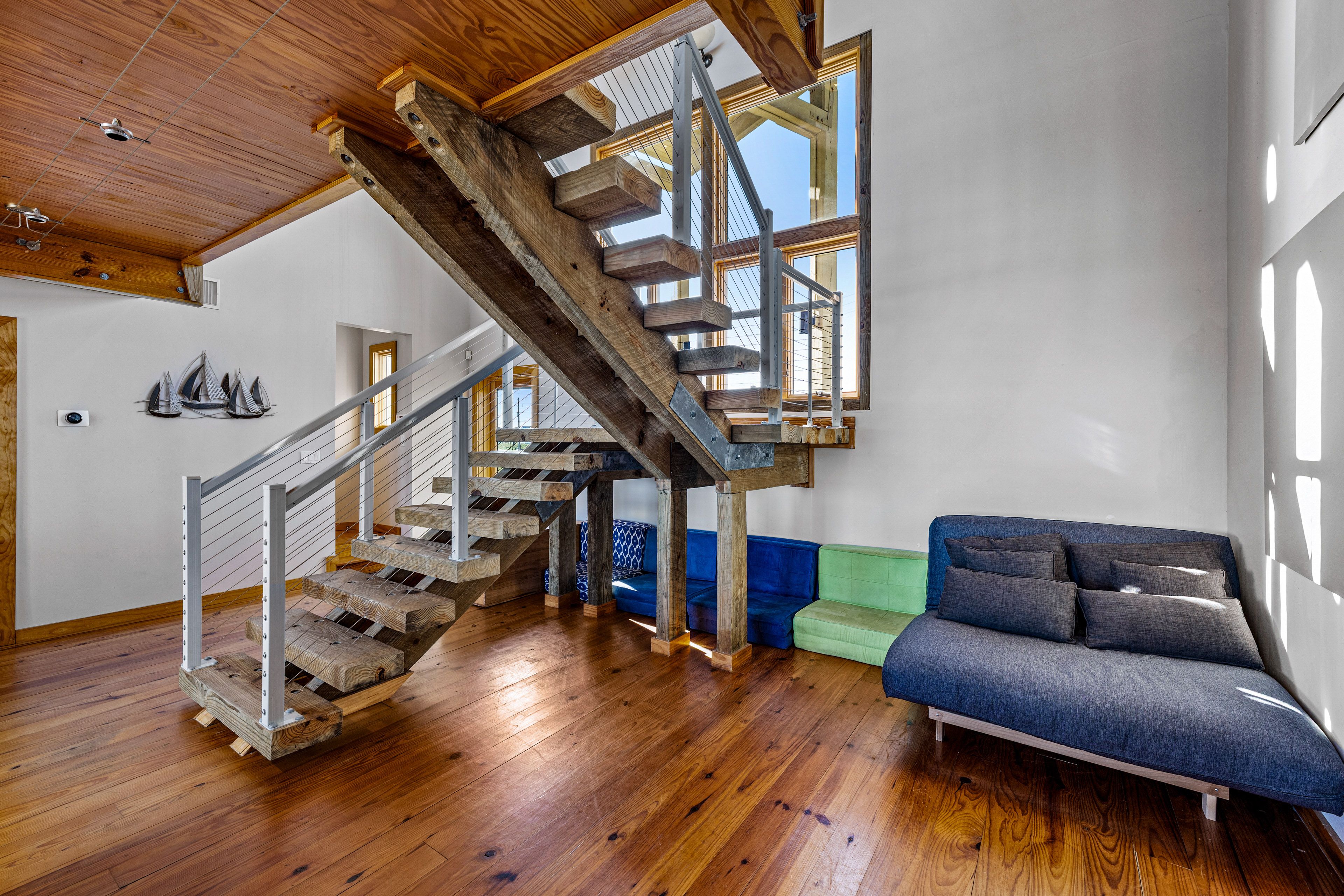 Bonus Living Space | 3 Twin Tri-Fold Mattresses | 1st Floor