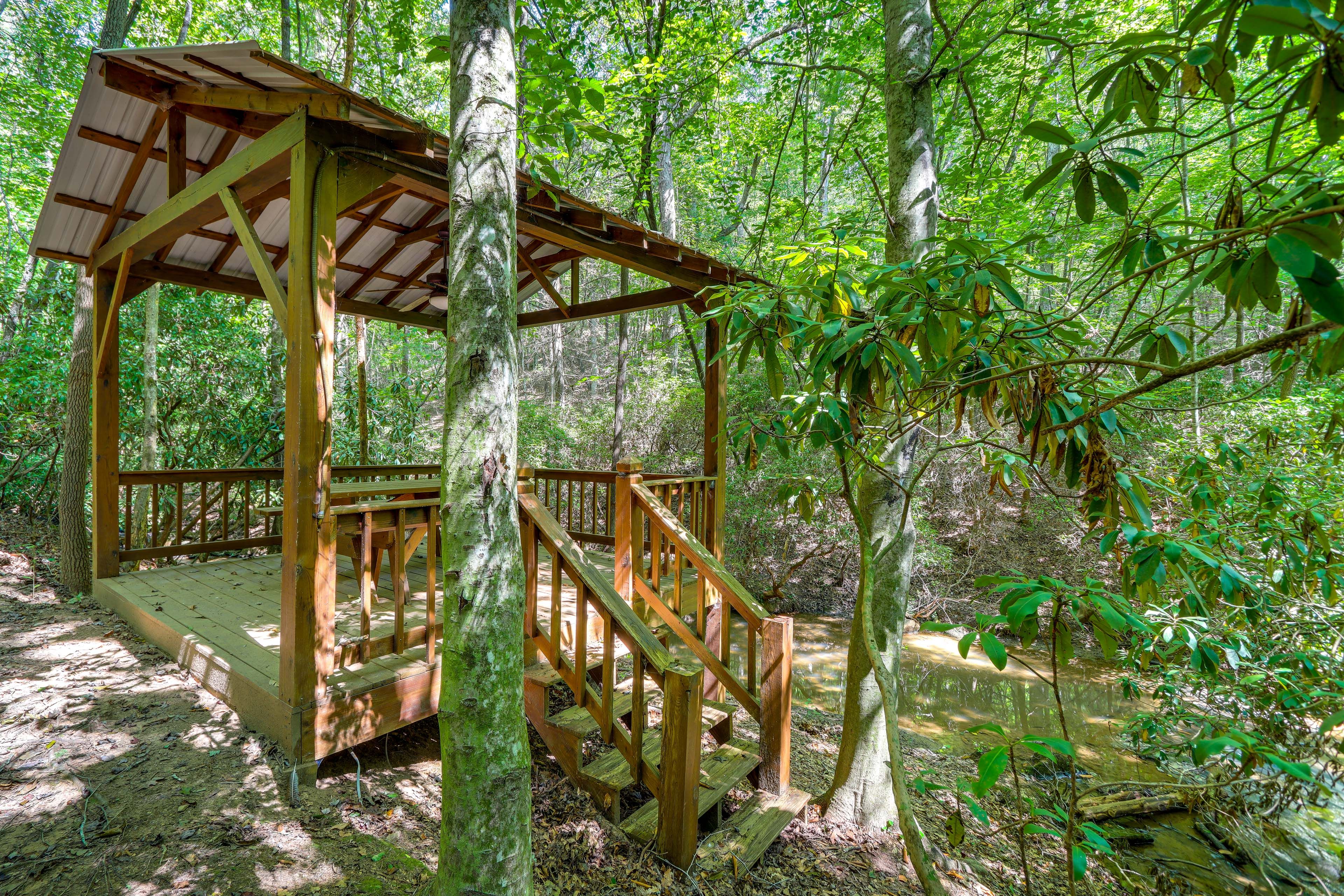 Gazebo | Picnic Table | Creek Views