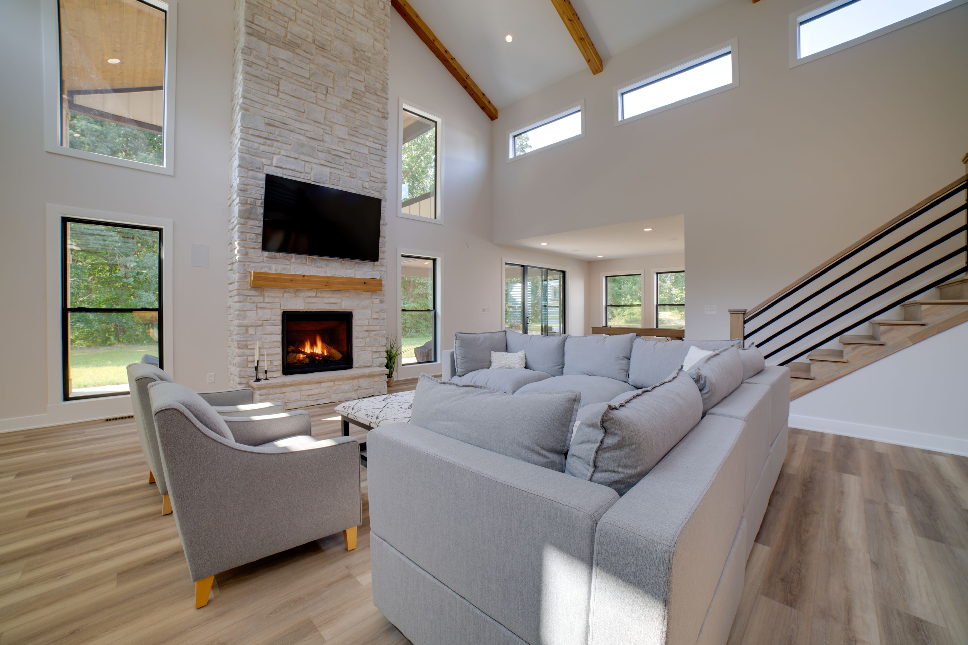 Living Room | 1st Floor | Gas Fireplace | Smart TV