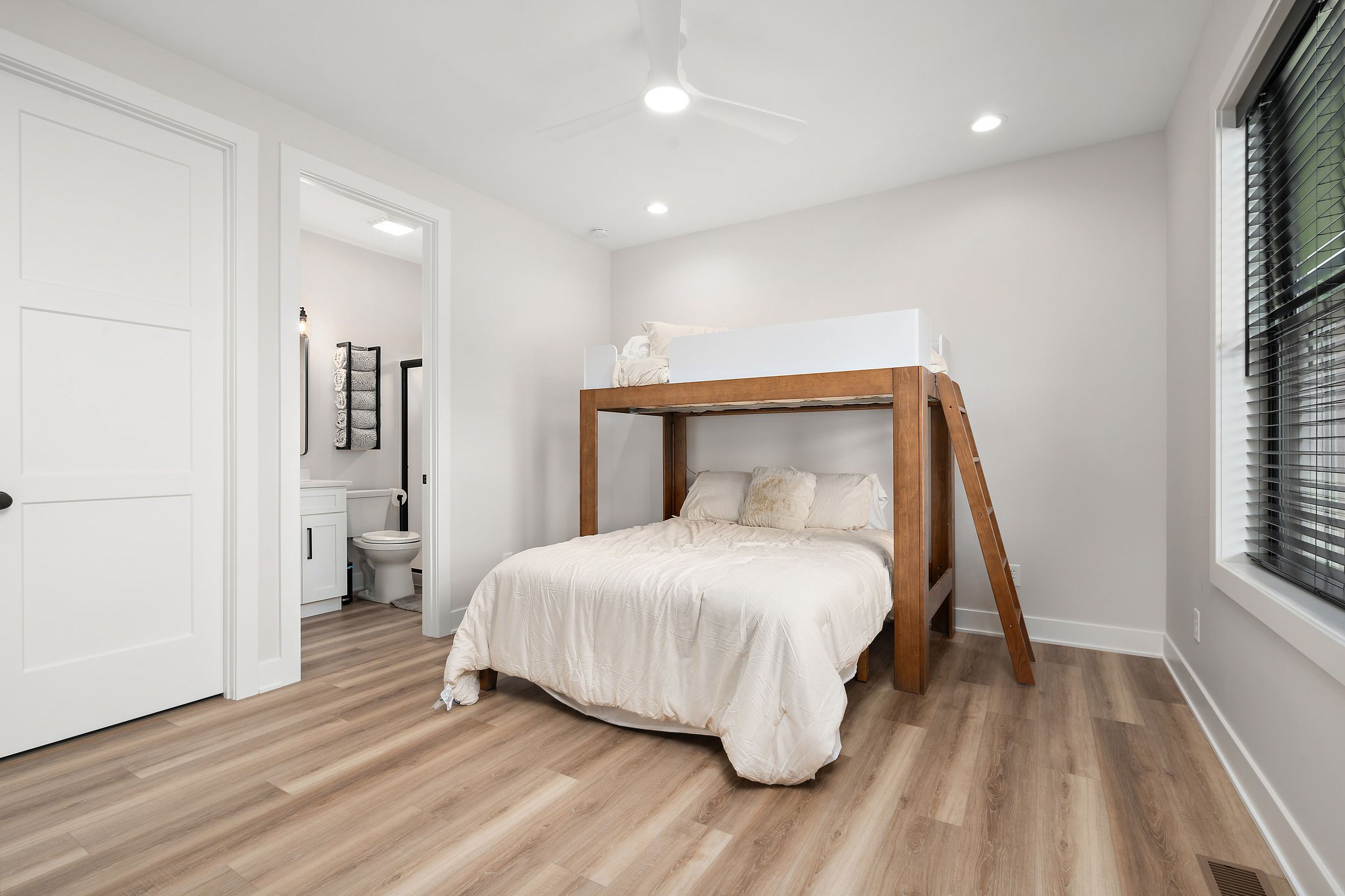 Bedroom 2 | 1st Floor | Queen Bed | Lofted Twin Bed