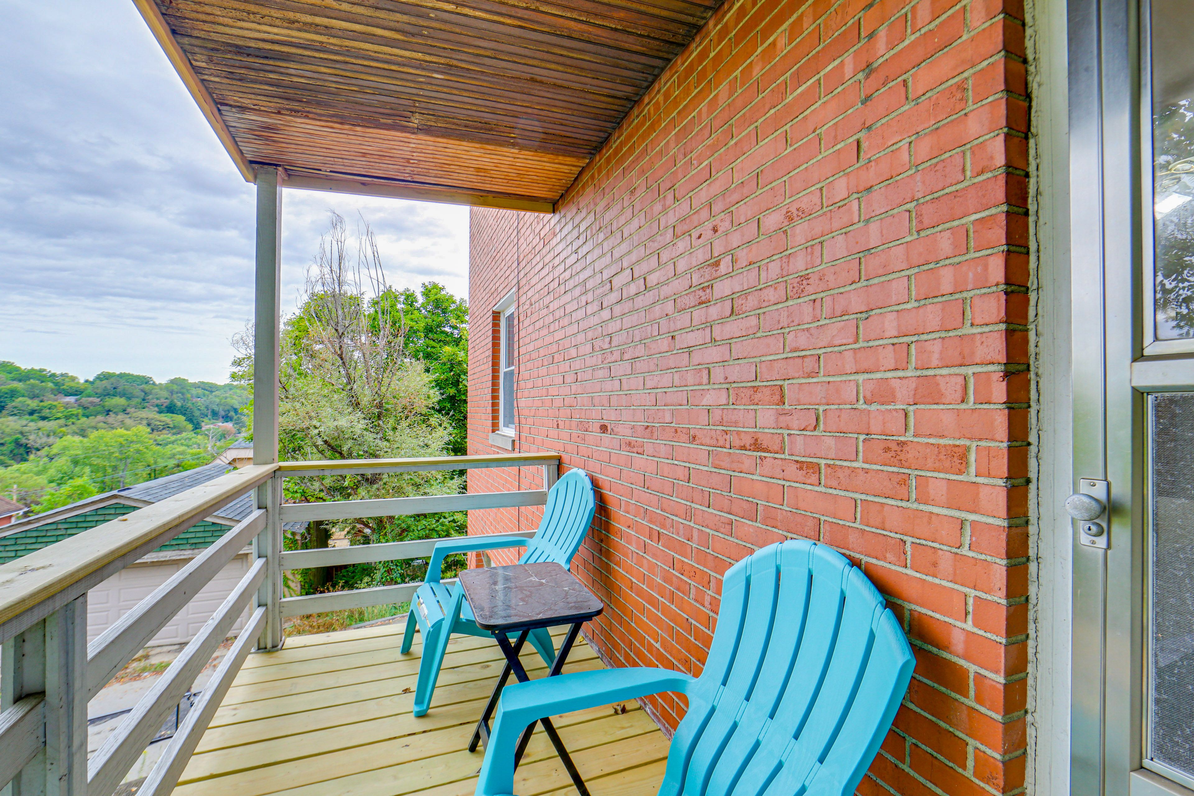 Private Balcony | Single-Story Apartment | Hillside Views