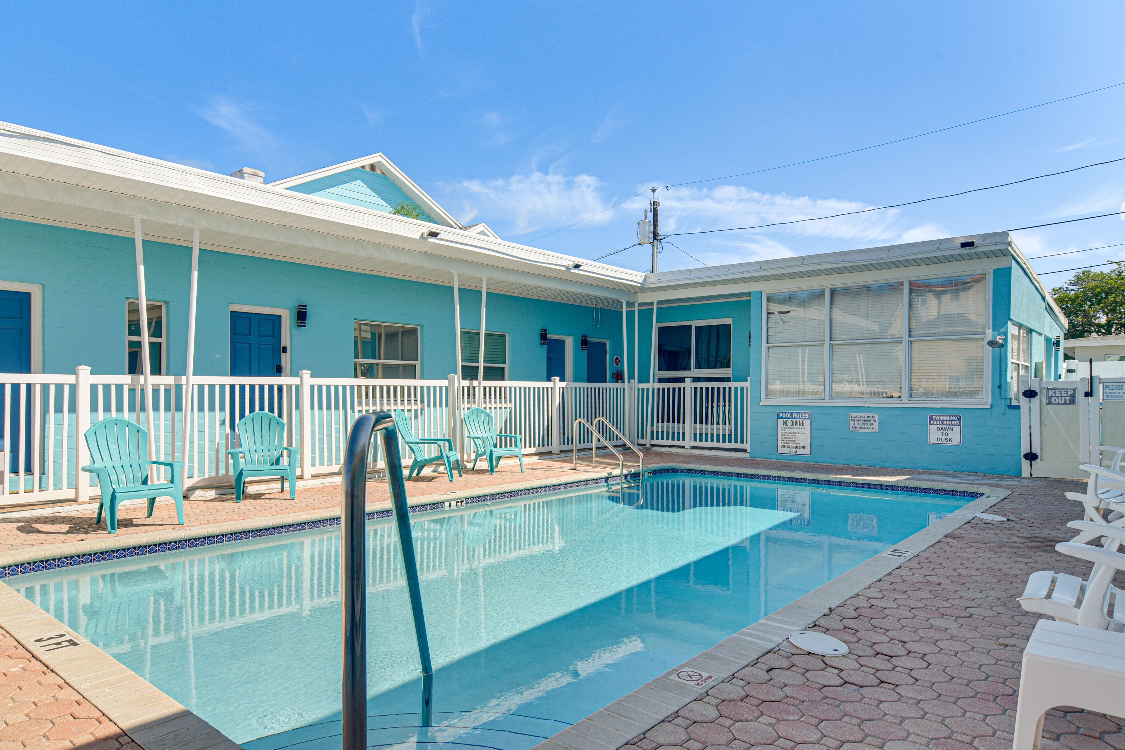 Madeira Beach Vacation Rental | Studio | 1BA | 2 Steps Required | 209 Sq Ft