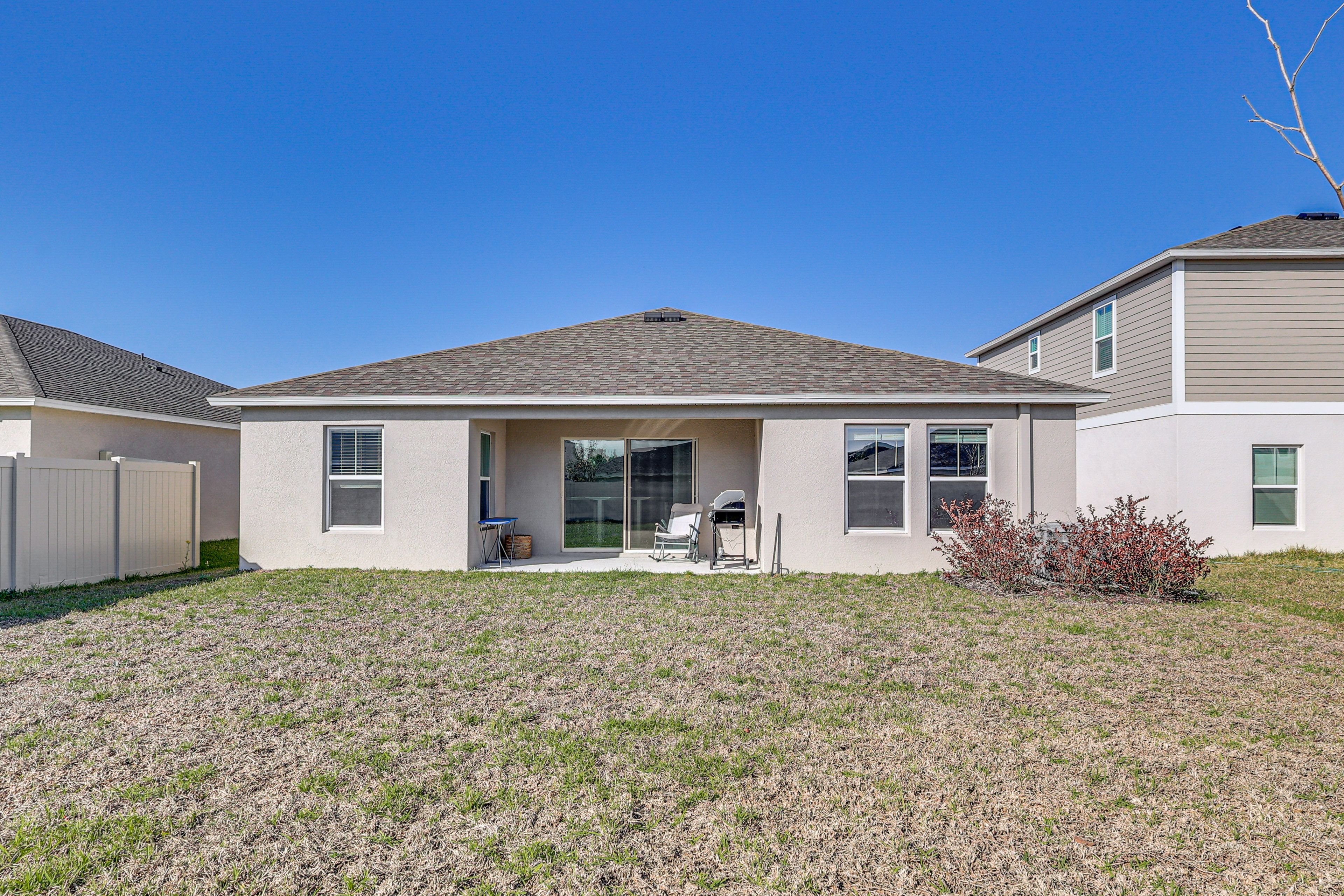 Partially Fenced Backyard