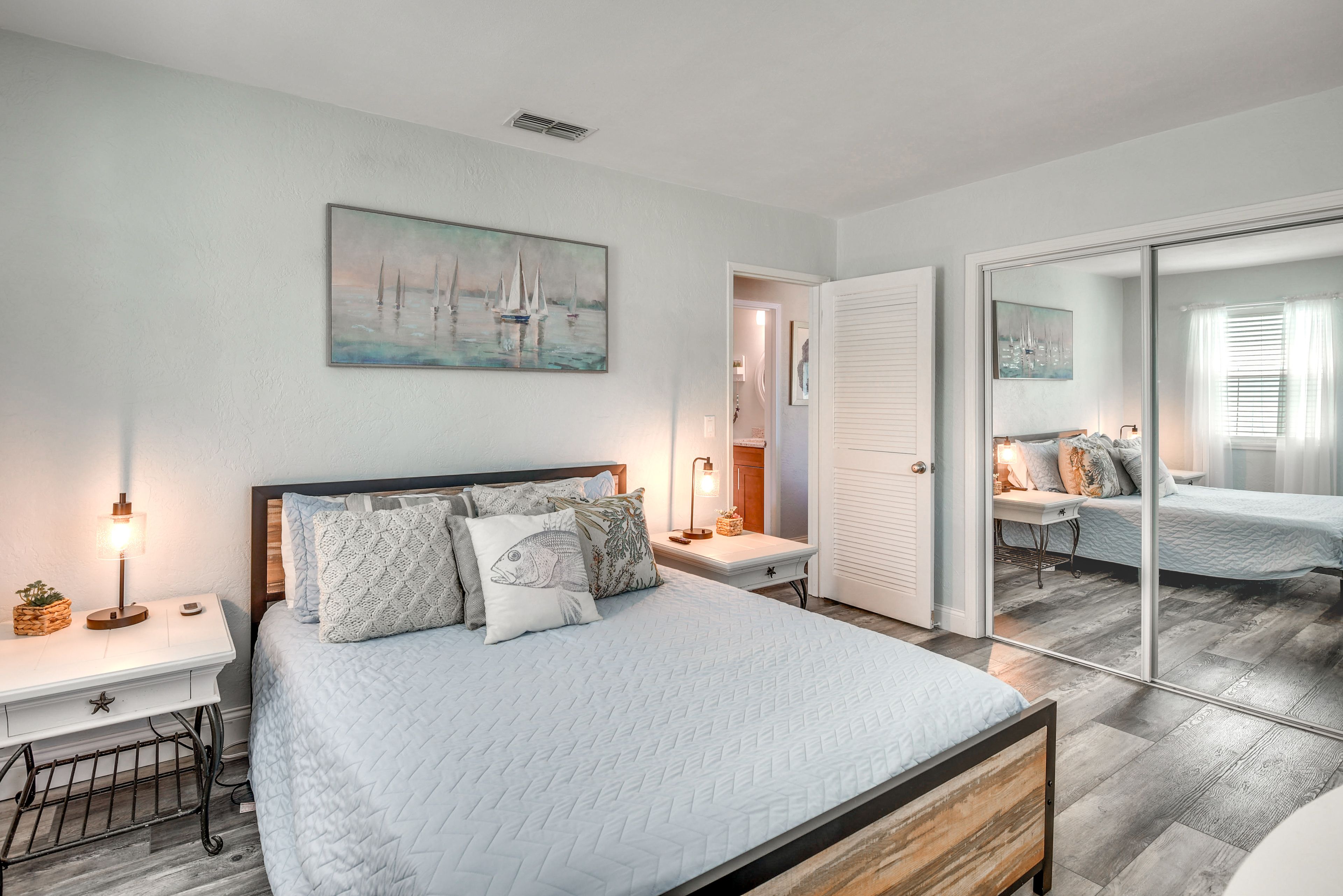 Bedroom 1 | Queen Bed | Linens Provided | Smart TV Currently Unavailable
