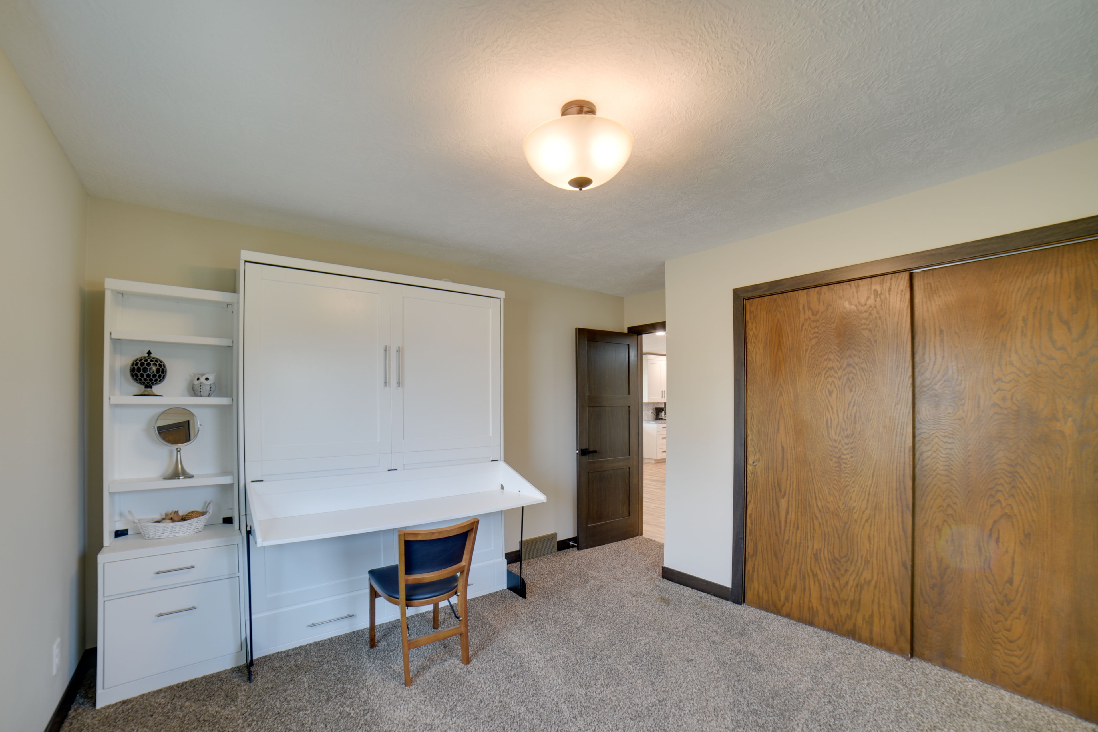 Bedroom 6 | Queen Murphy Bed | Laptop-Friendly Desk | 1st Floor