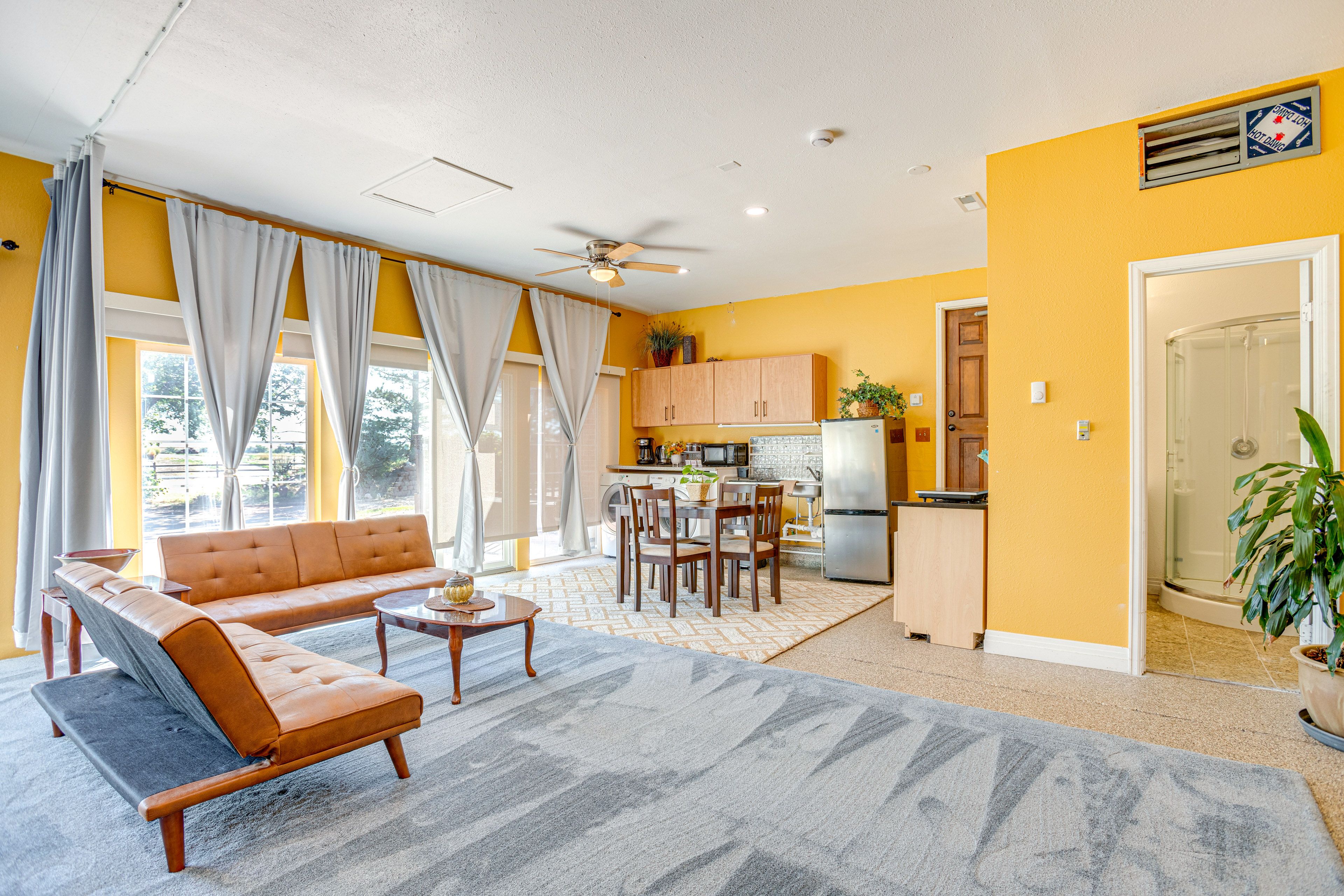 Living Area | Smart TV | Window A/C Unit | Central Heating