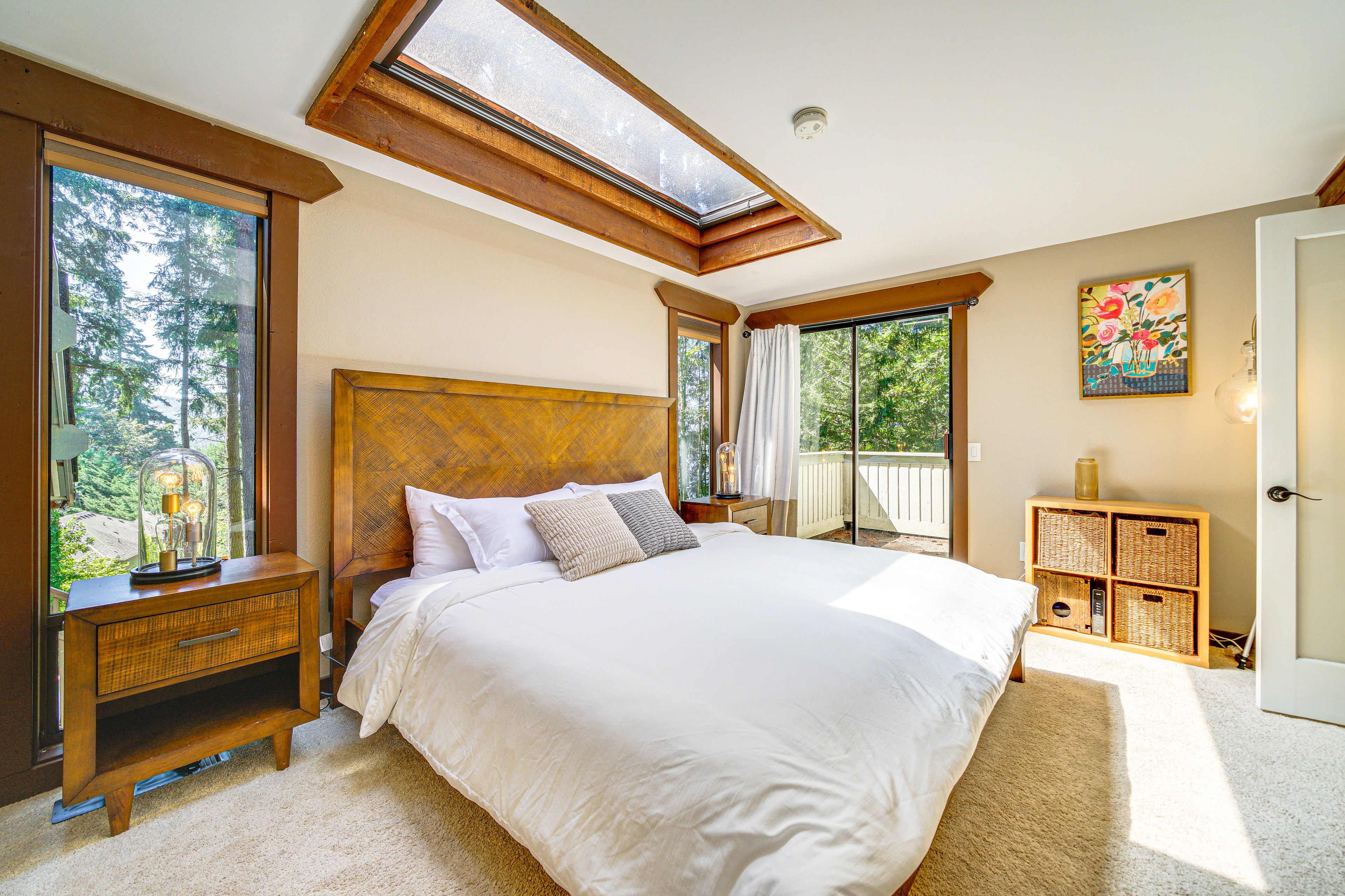 Bedroom 1 | Main Level | King Bed | Skylight | Linens Provided