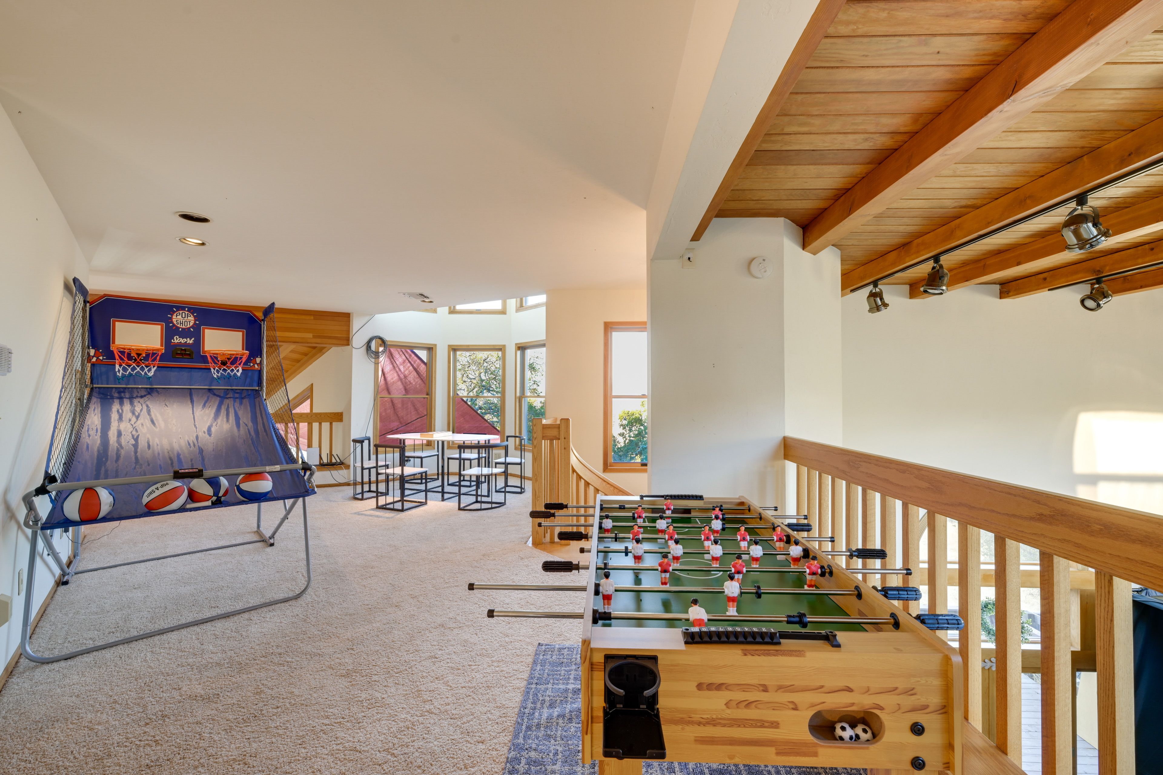 Loft | 2nd Floor | Pop-A-Shot Game | Foosball Table | Books & Board Games