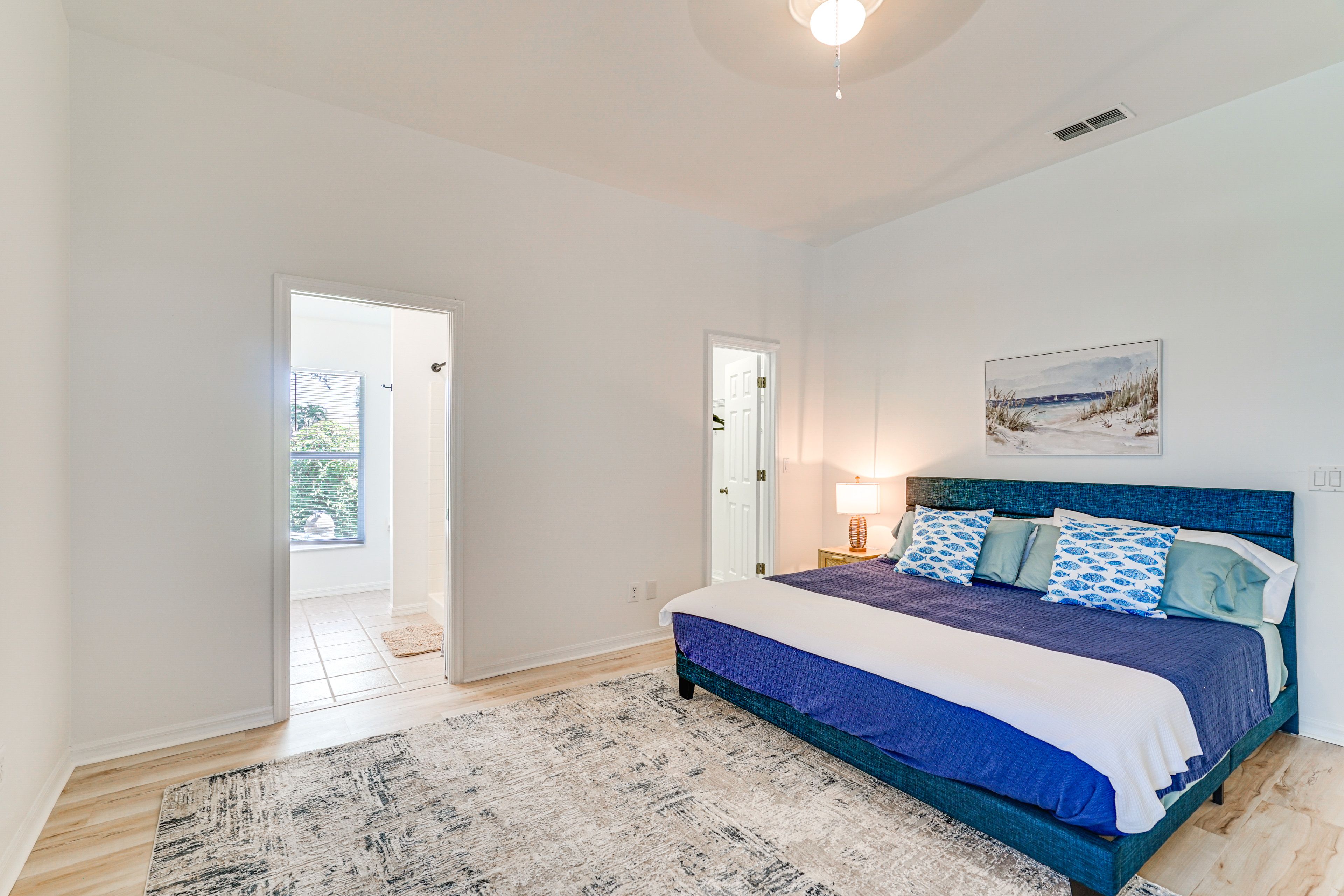 Bedroom 1 | King Bed | TV | Linens Provided