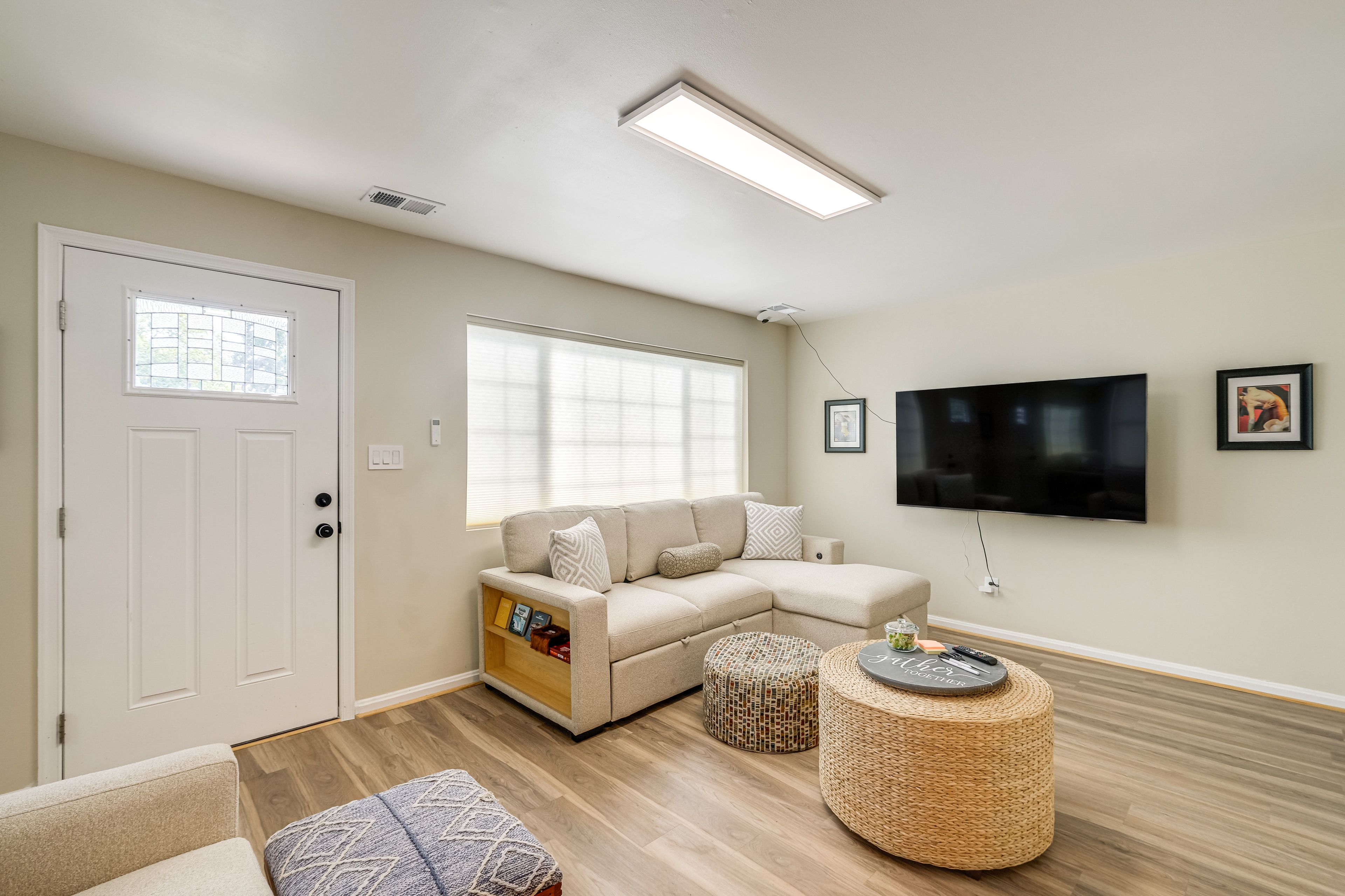 Living Room | Single-Story House | Central Heating & A/C