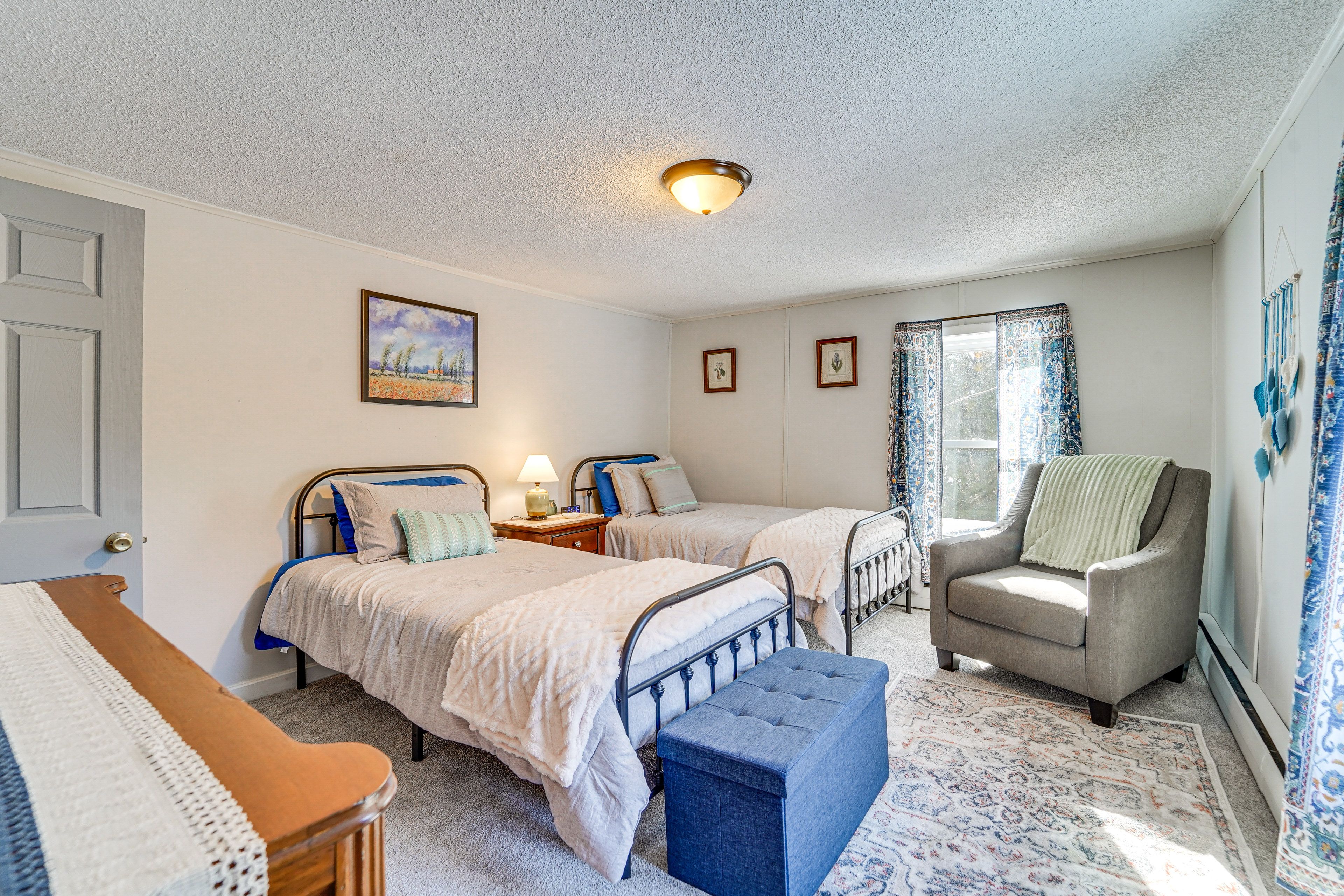 Bedroom 1 | 2nd Floor | 2 Twin Beds | Desk | Linens Provided