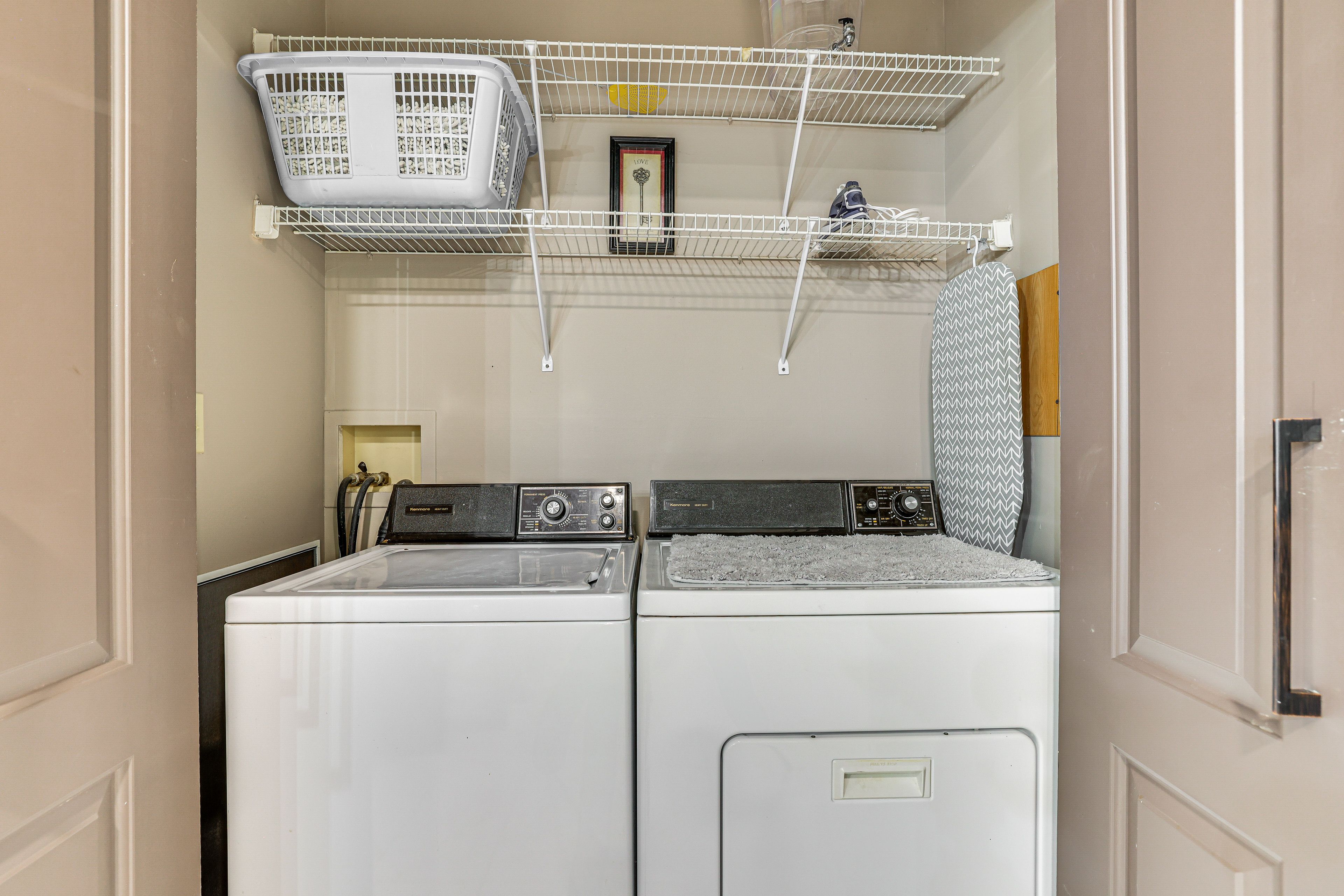 Laundry Area | 1st Floor | Washer/Dryer | Laundry Detergent | Iron/Board
