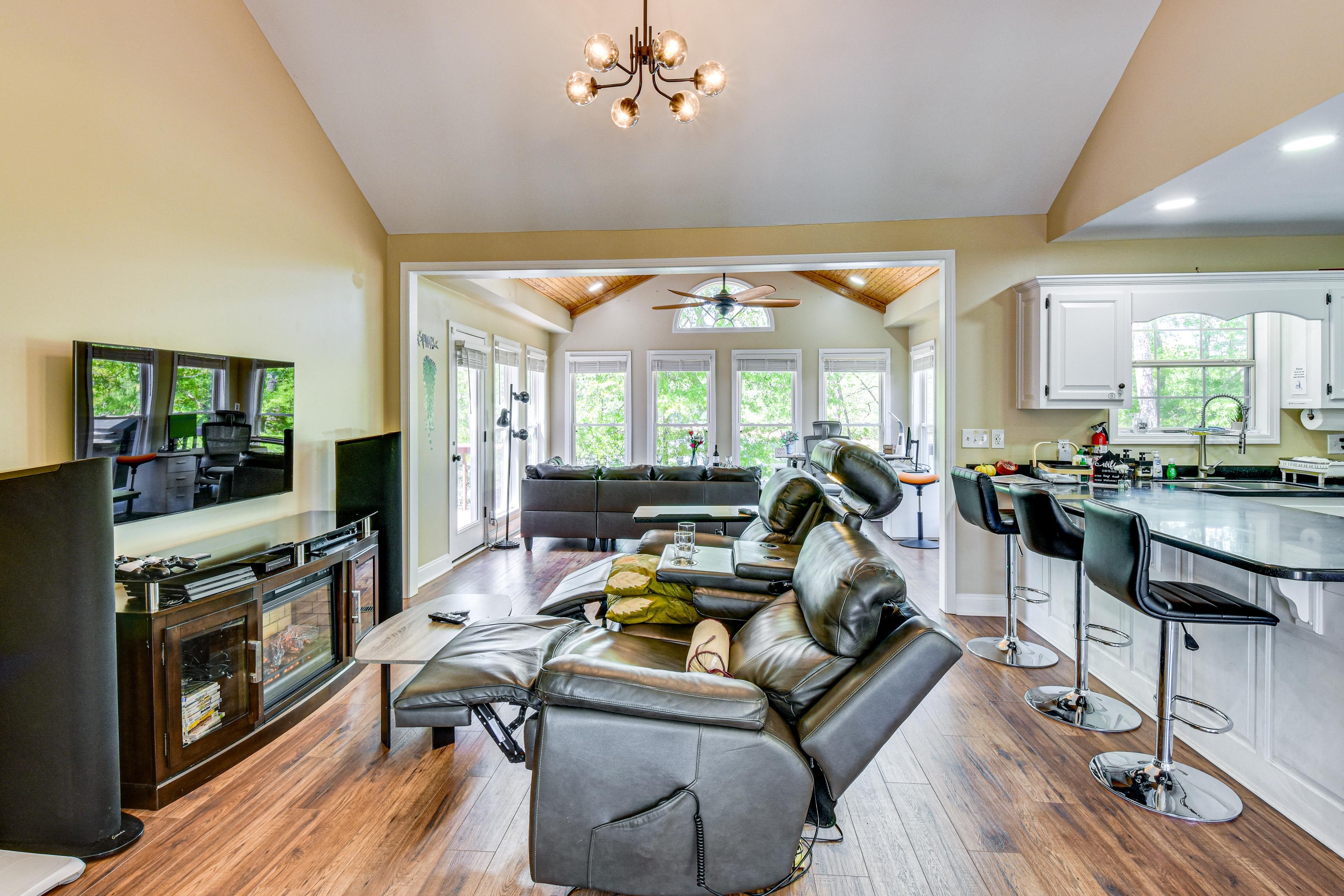 Living Room | Upper Level | Multi-Level Home | Central A/C & Heating