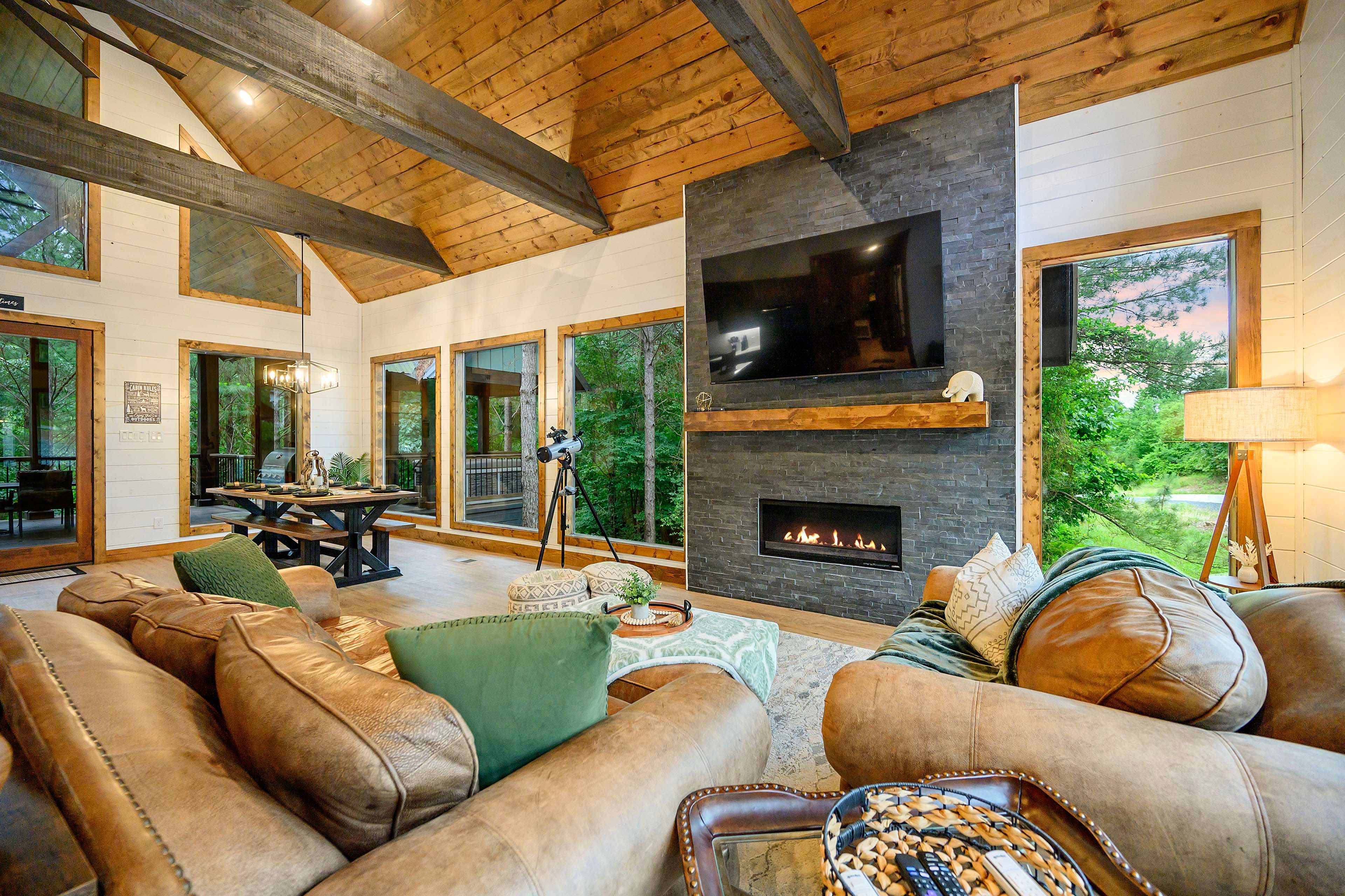 Living Room | 1st Floor | Gas Fireplace | Smart TV