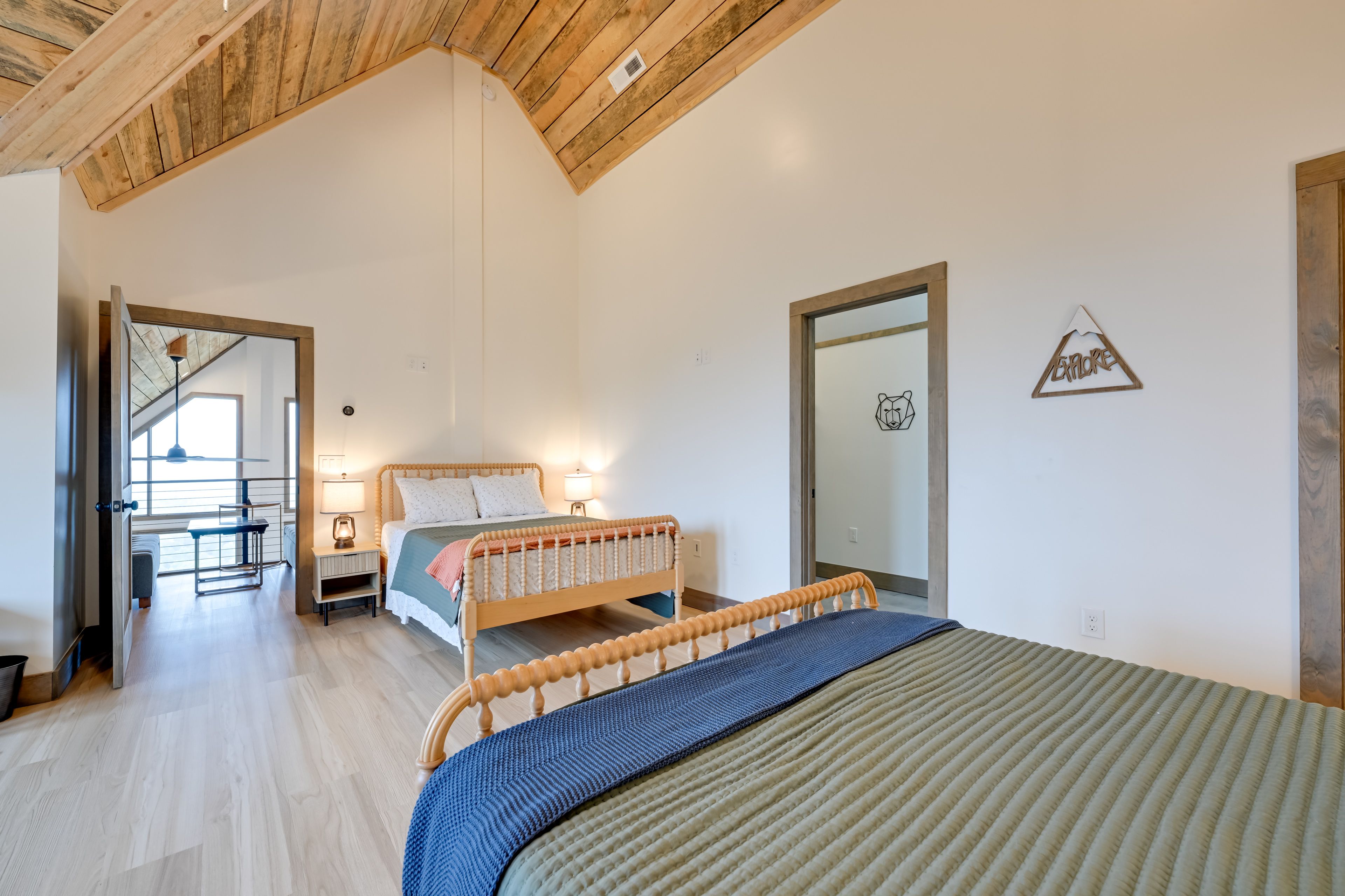 Bedroom 3 (Suite) | 2 Queen Beds | Full Sleeper Sofa | Smart TV | 2nd Floor