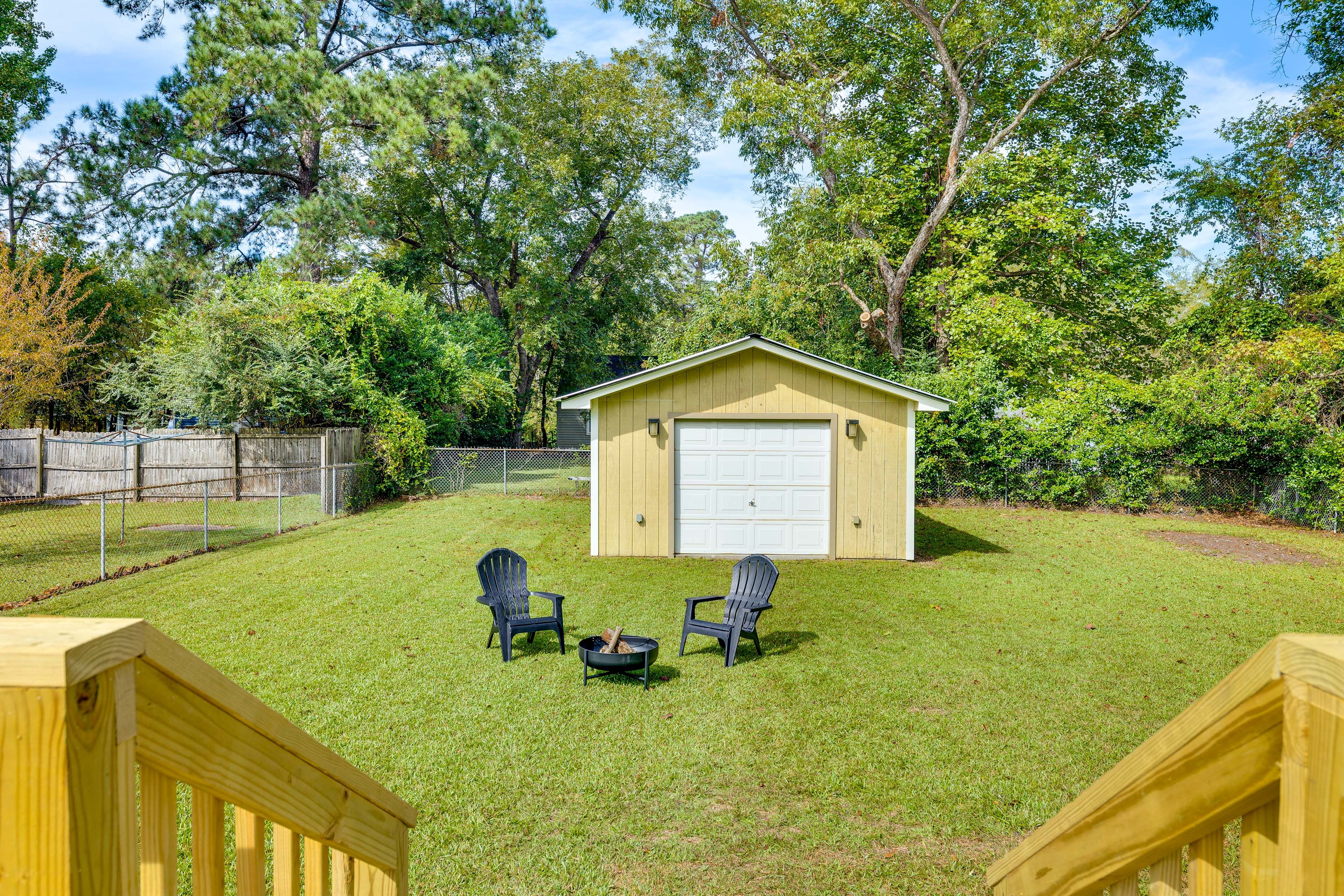 Fenced Backyard | Wood-Burning Fire Pit