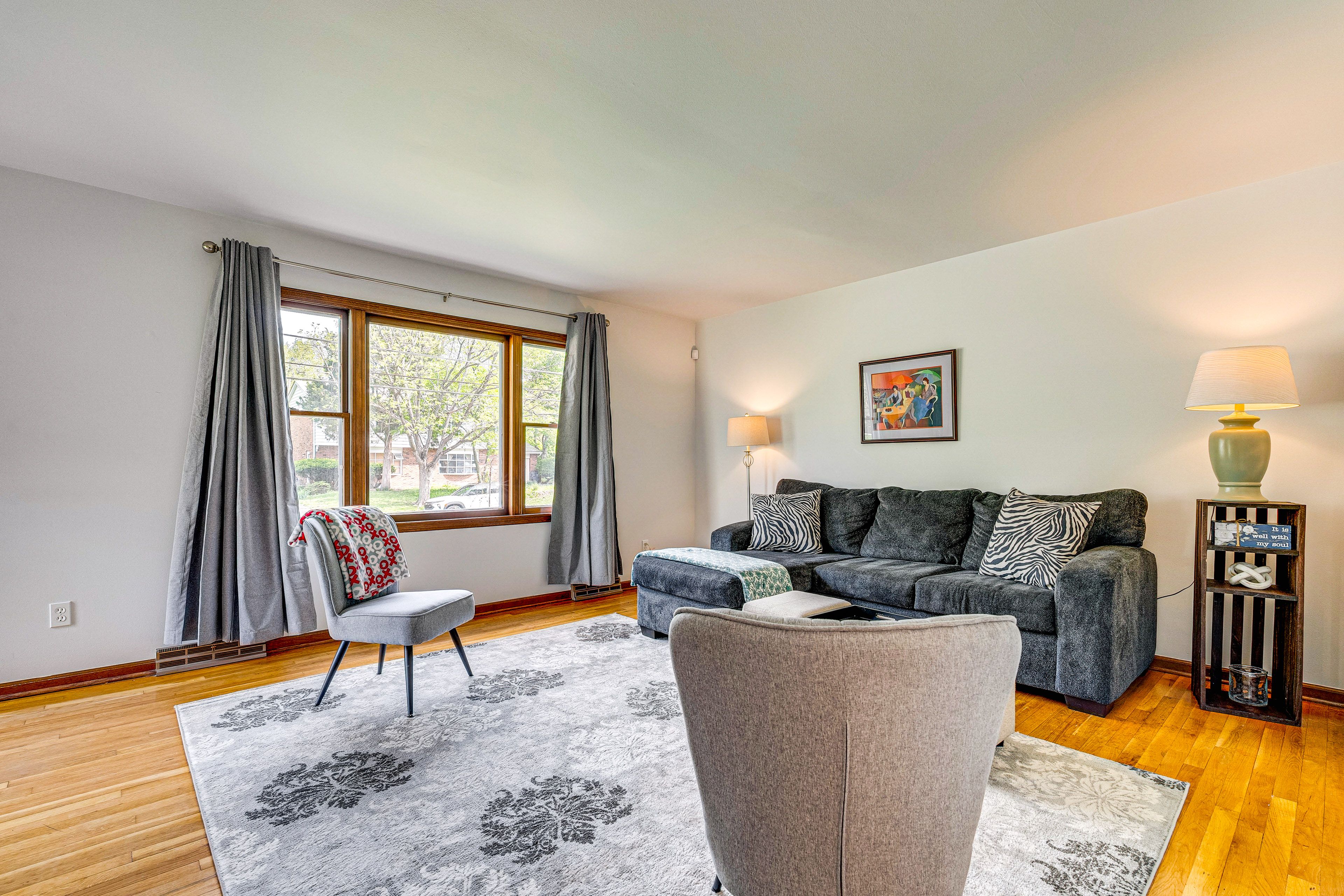 Living Room | 1st Floor | Flat-Screen TV | Central A/C & Heating